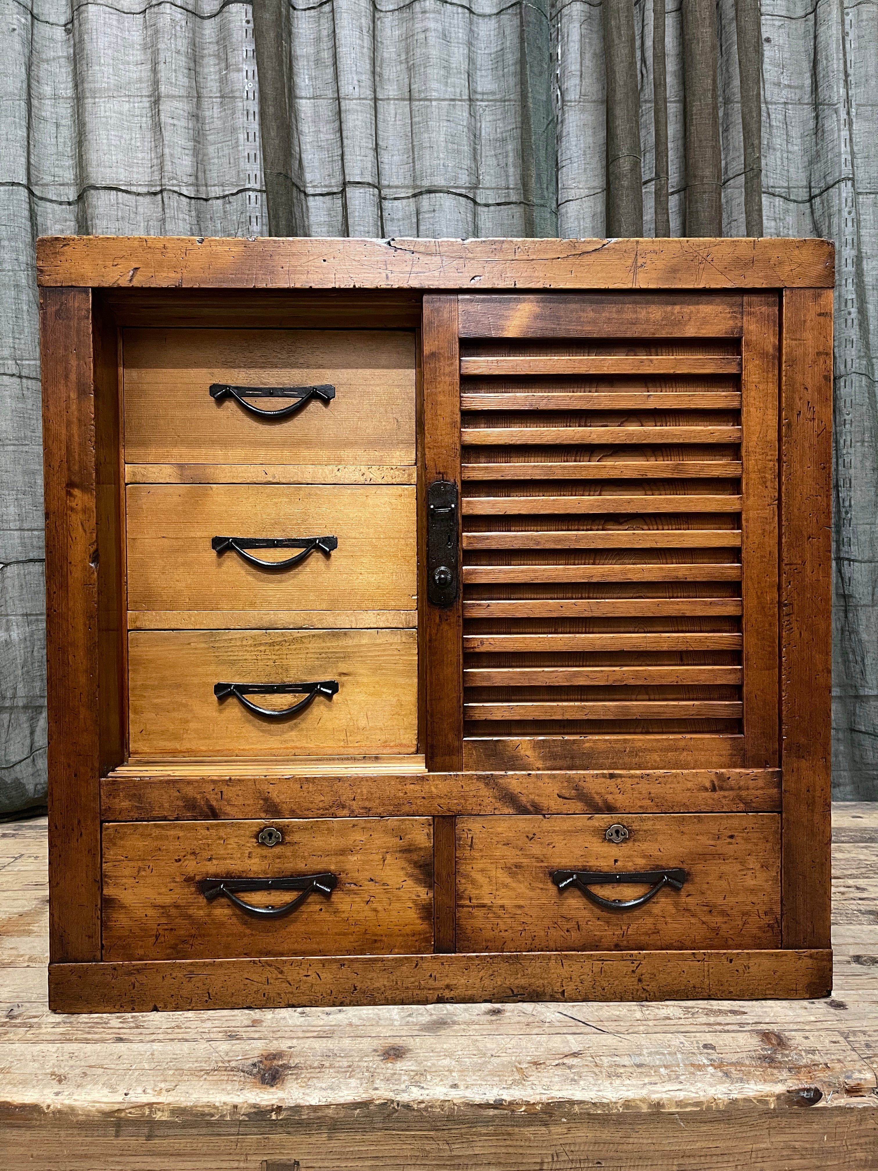 Mingei Dansu, Japanese Storage Cabinet - Cypress & Cedar | Meiji