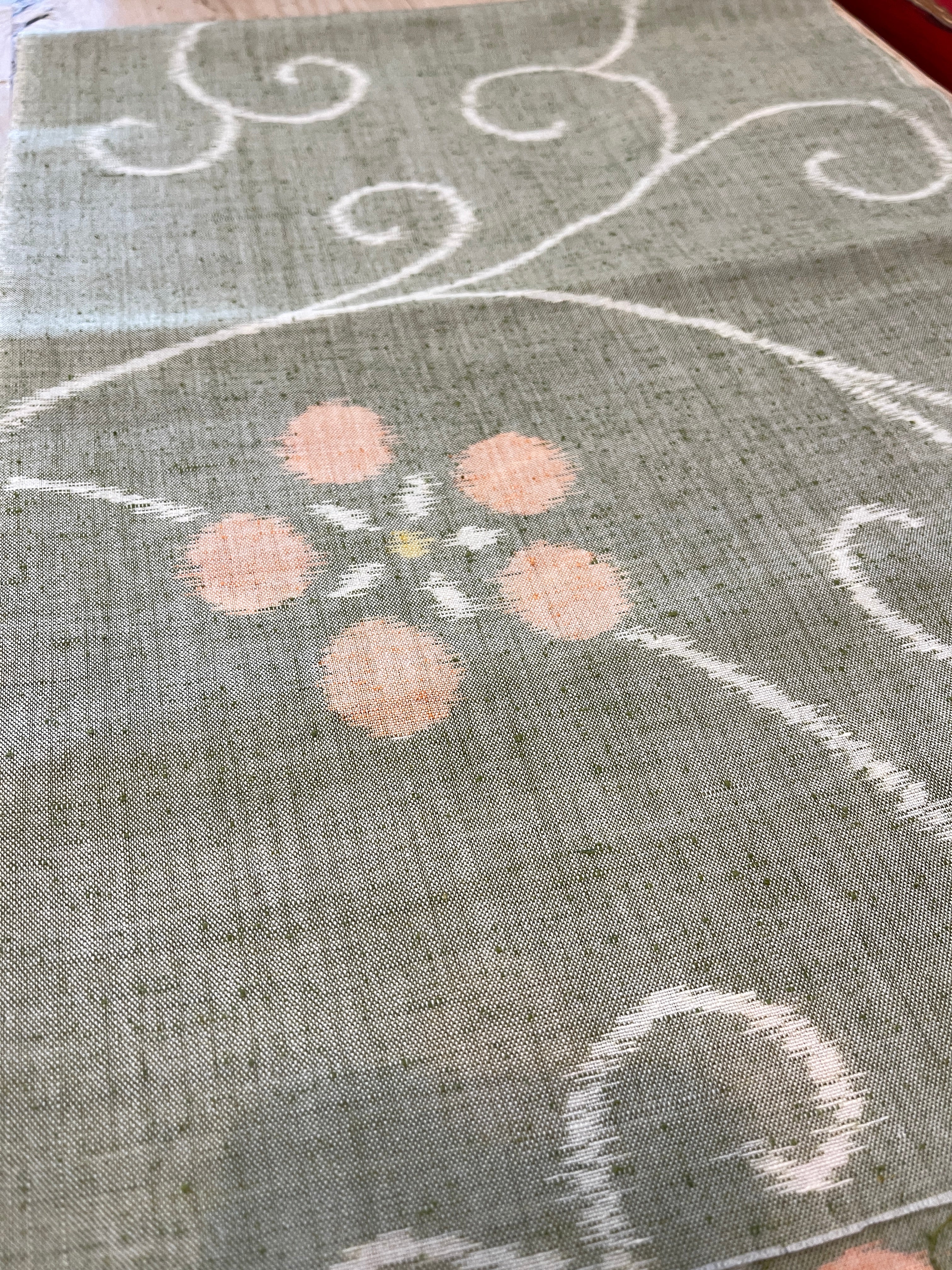 Japanese Silk Fabric Flower Pattern
