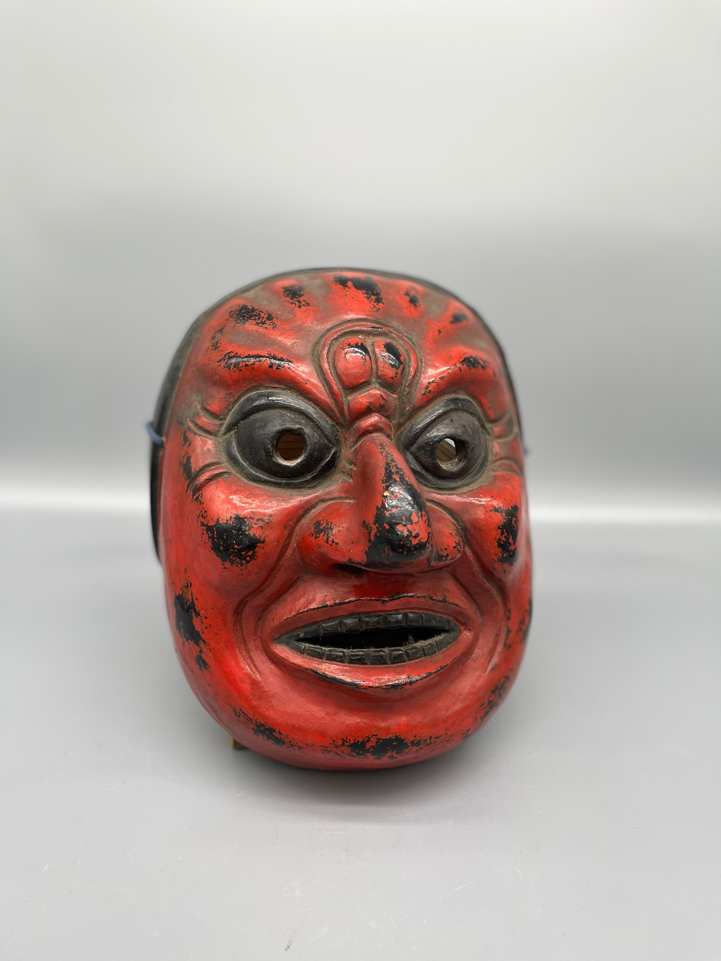 Vintage Japanese Bugaku Mask - Taishotoku