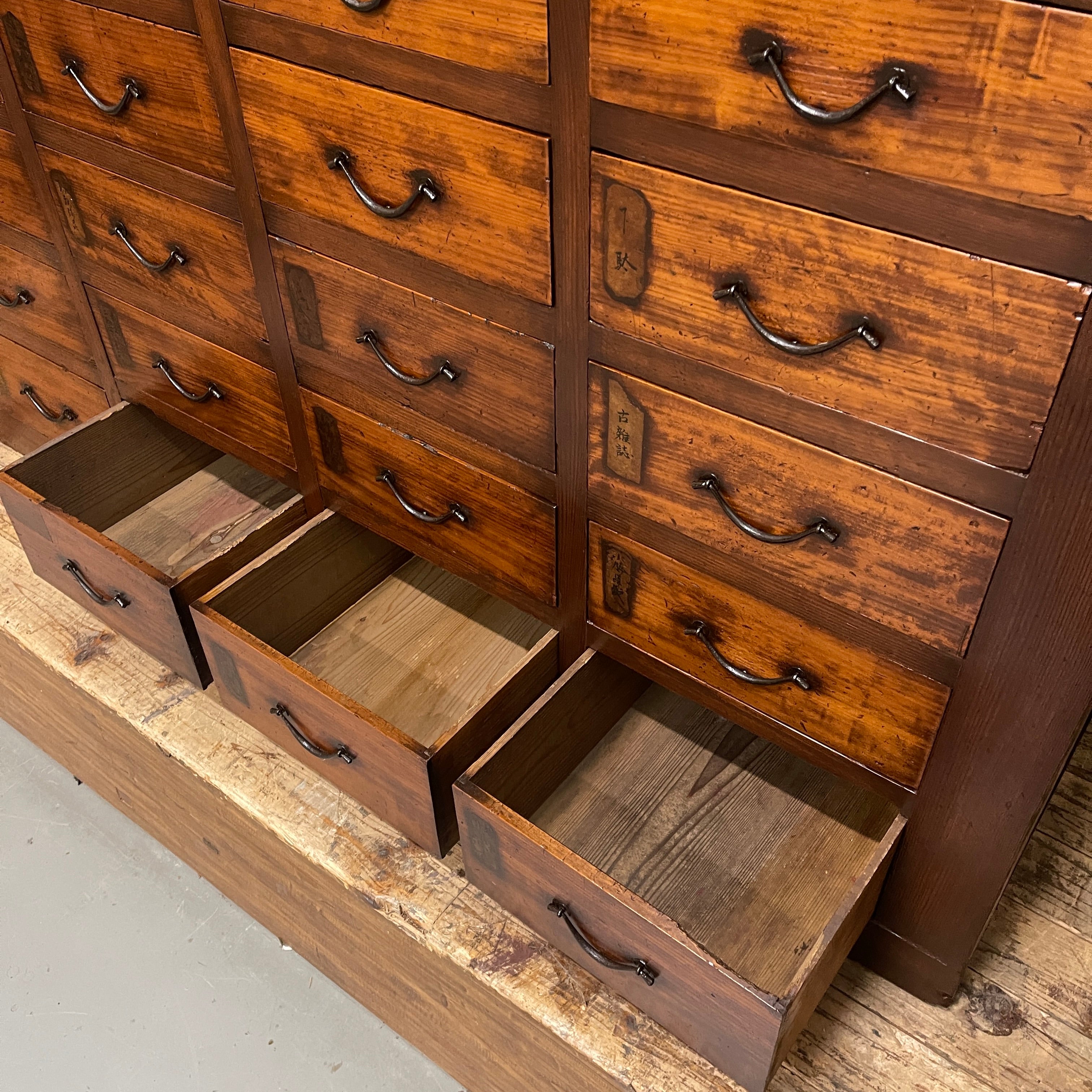 Japanese Shop Chest From Kyoto - Cedar & Cypress | Meiji