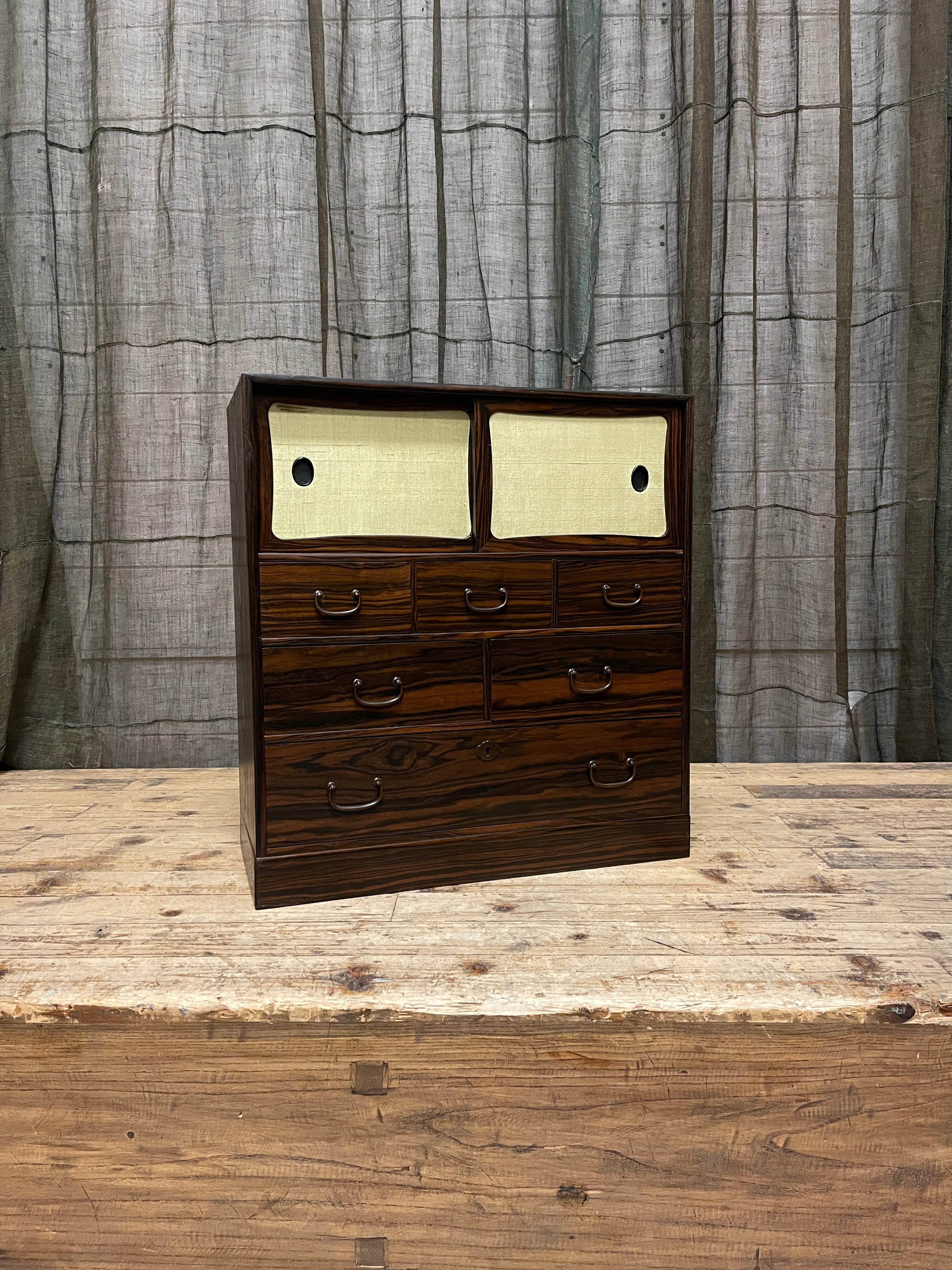 Cha Dansu, Japanese Tea Cabinet - Elm | Midcentury