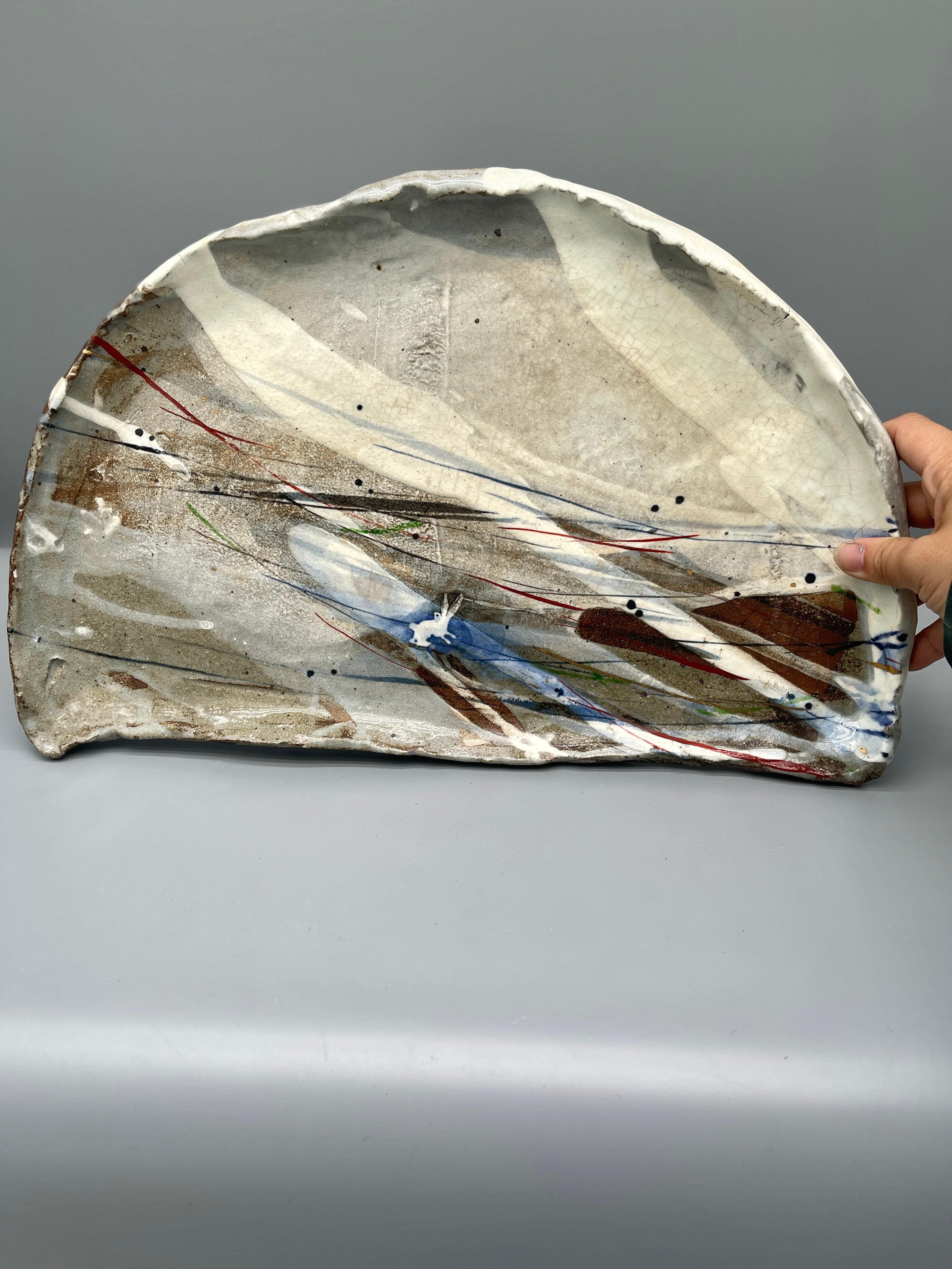 Vintage Japanese Serving Plate, Kiyomizu Ware