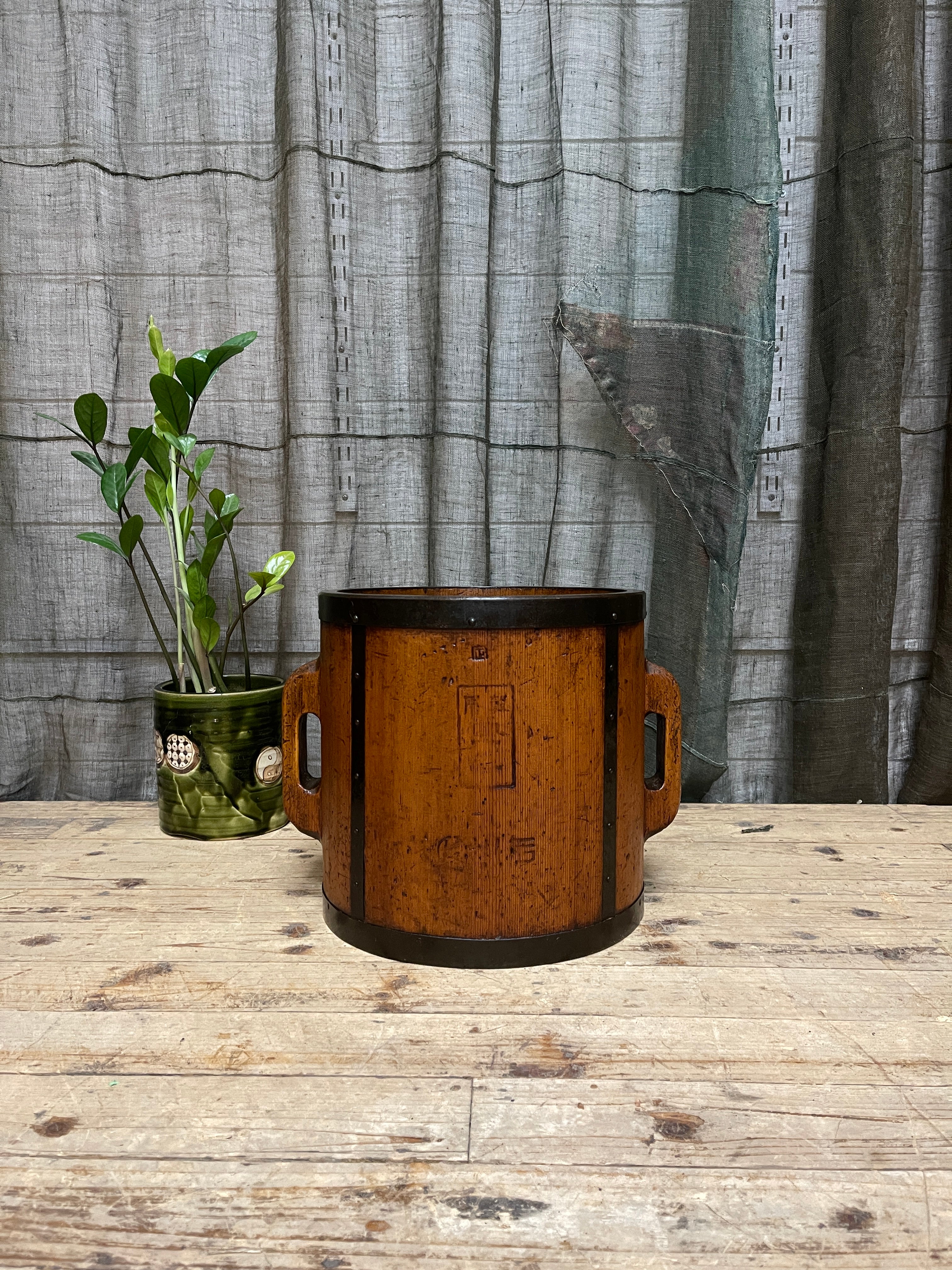 Tomasu, Antique Japanese Rice Measure Bucket