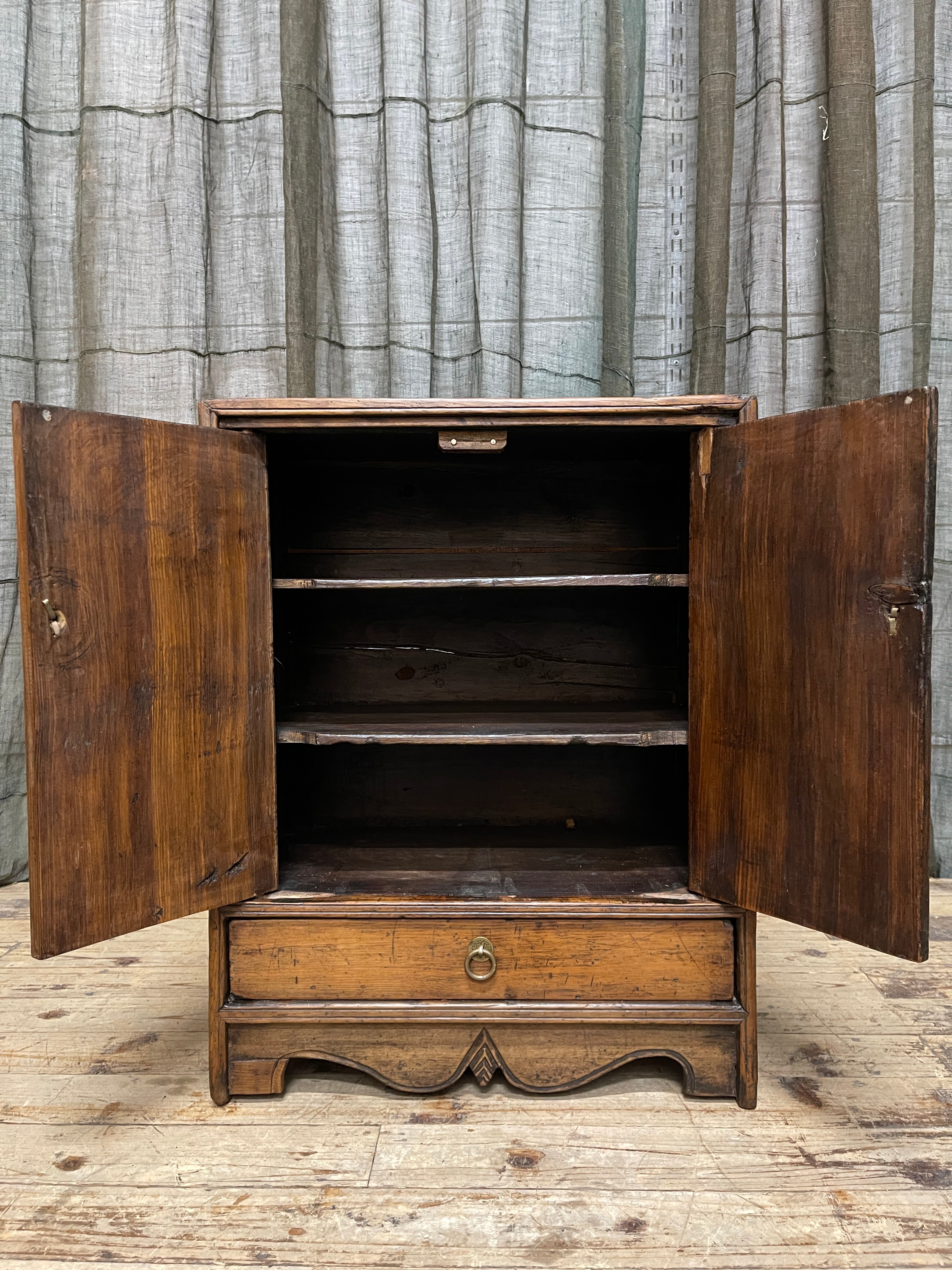 Antique Chinese Side Cabinet From Dongbei