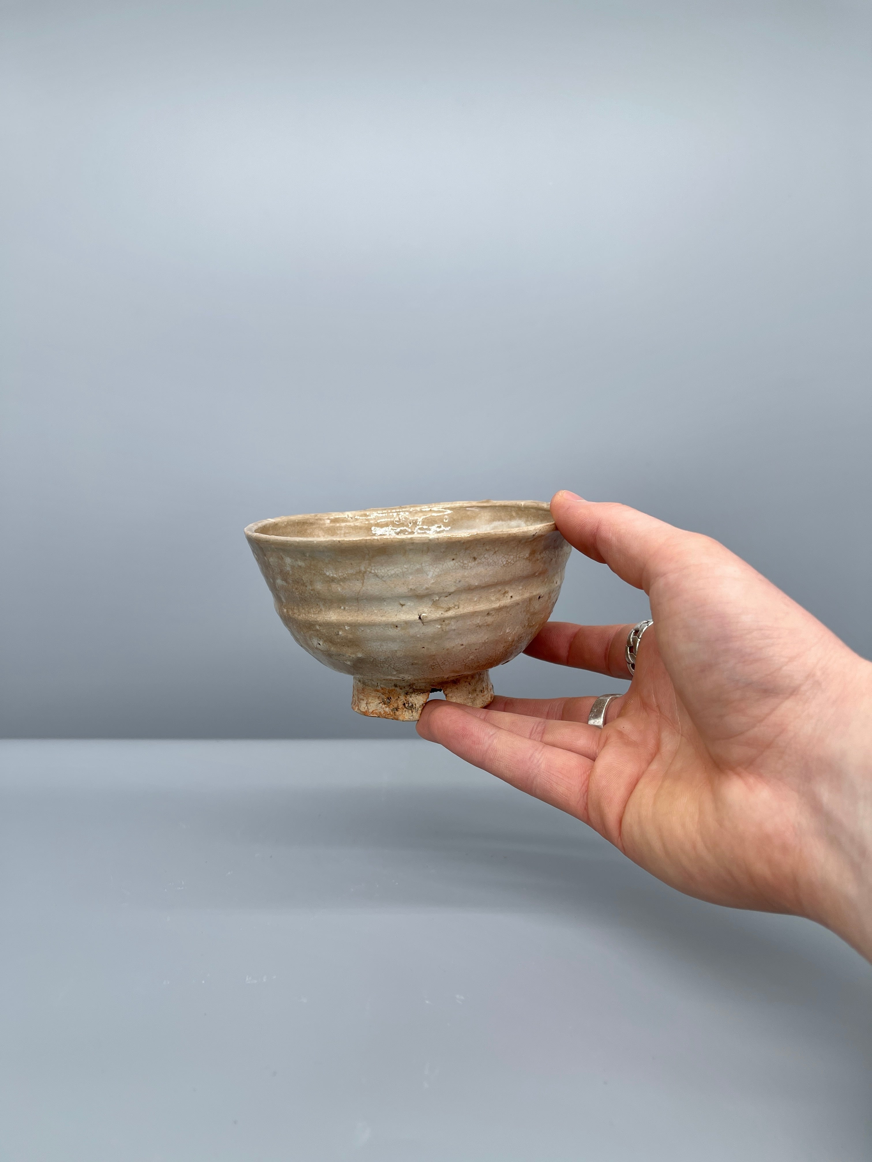 Vintage Japanese Chawan Tea Bowl, Hagi Ware