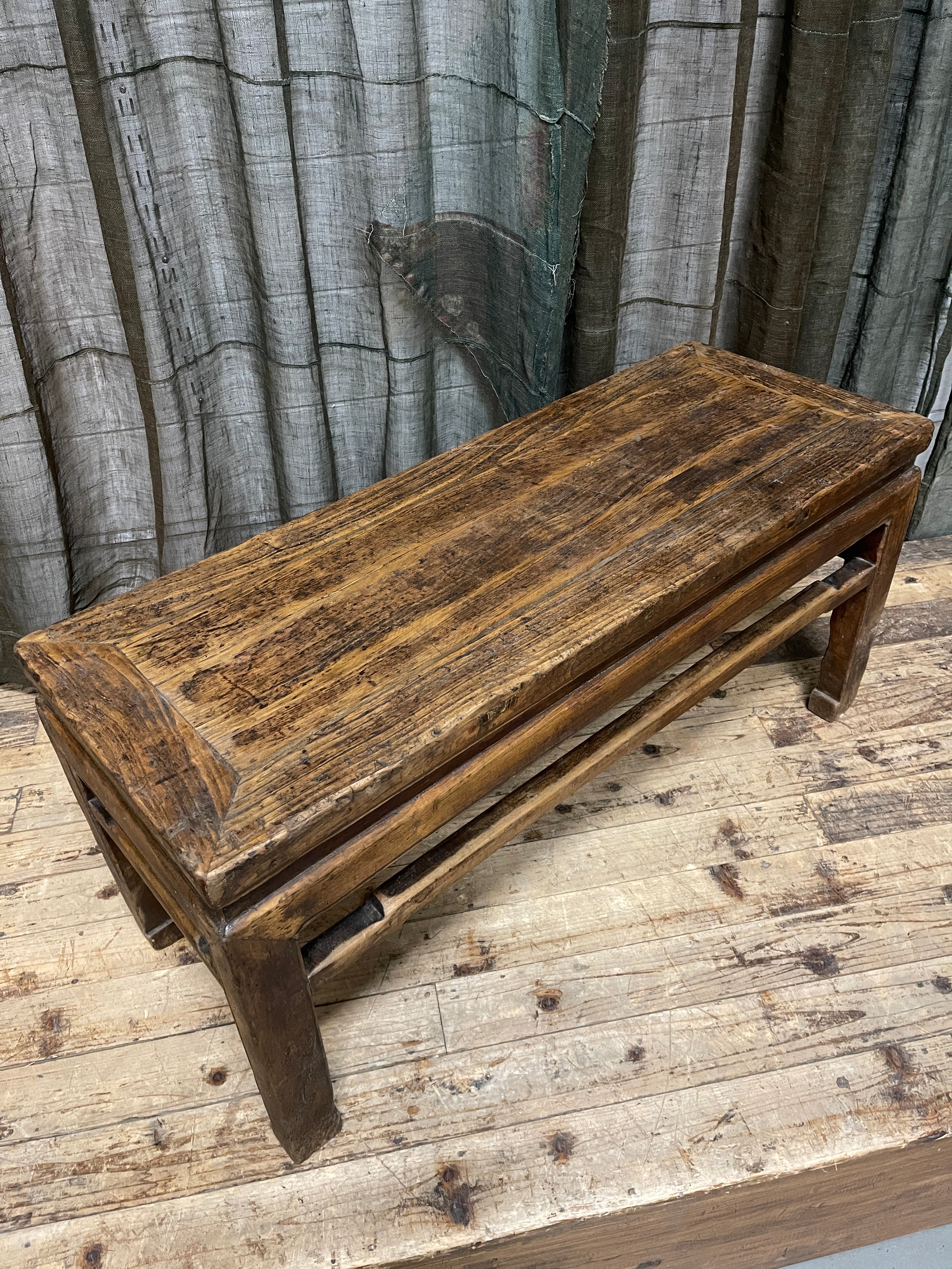Antique Chinese Bench, Elm