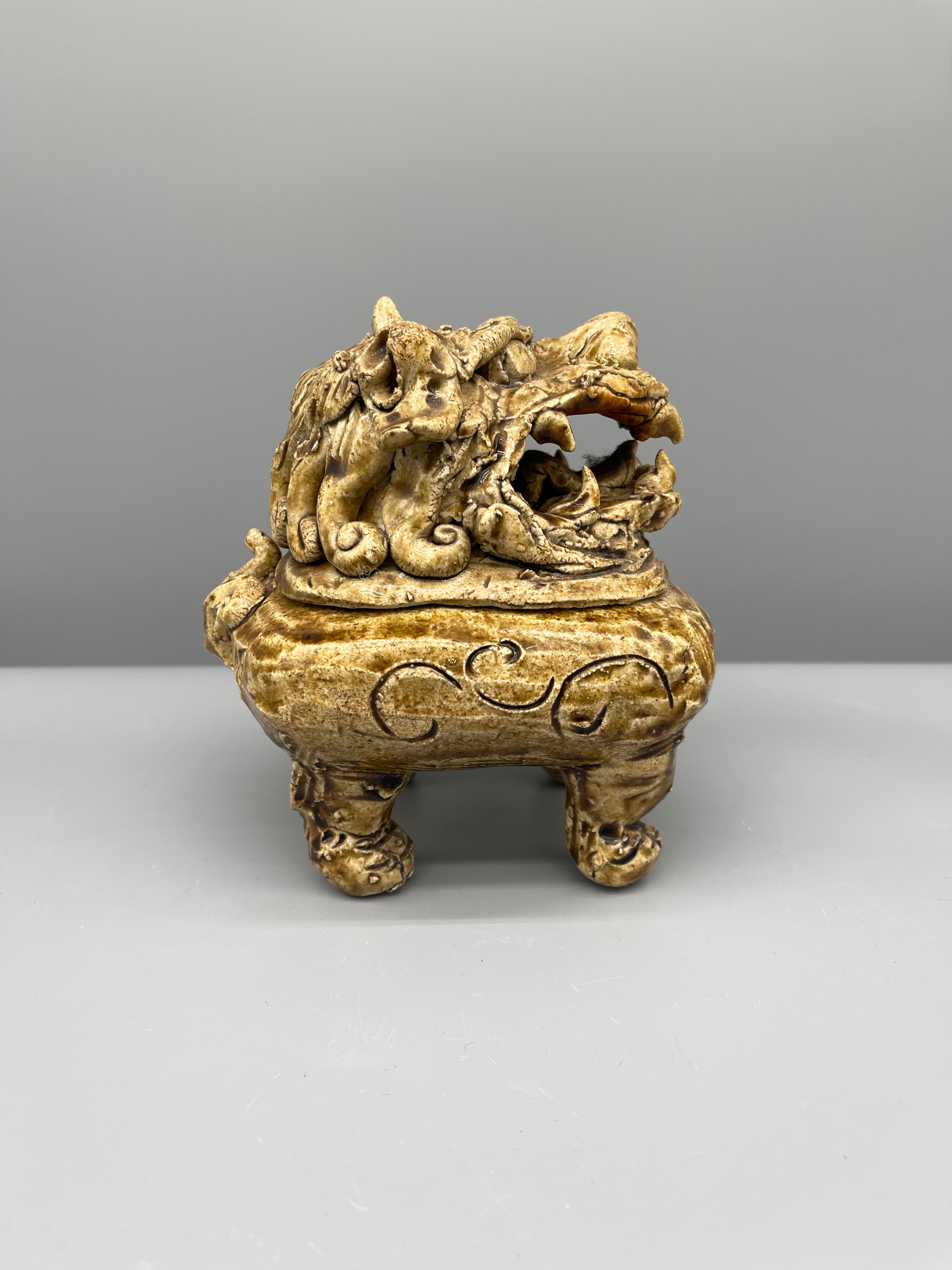 Japanese Koro, Incense Burner, Shi Shi- shaped