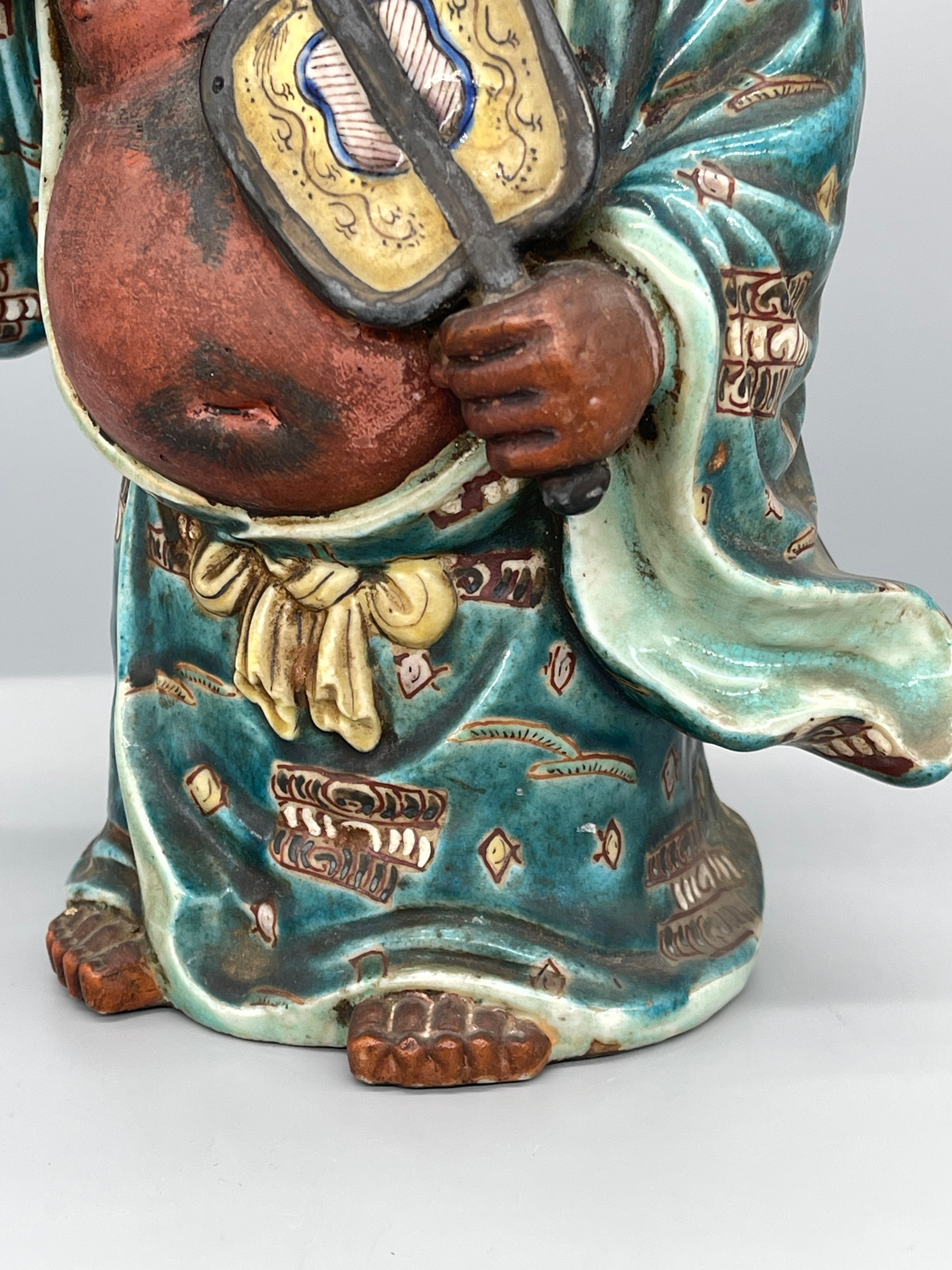 Japanese Kutani Statue of Hotei - Porcelain