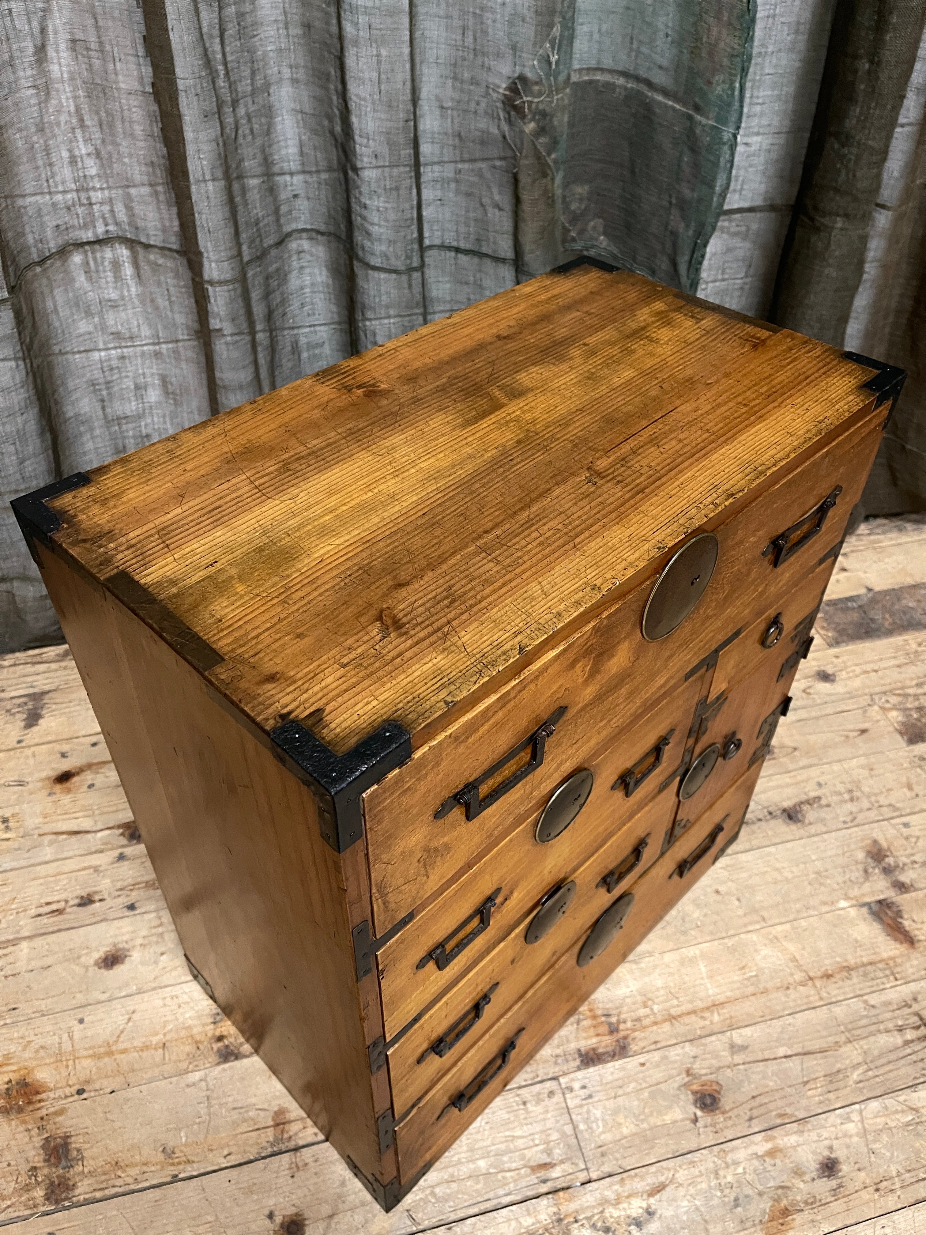 Ko Dansu, Japanese Side Cabinet - Cypress & Paulownia | Meiji