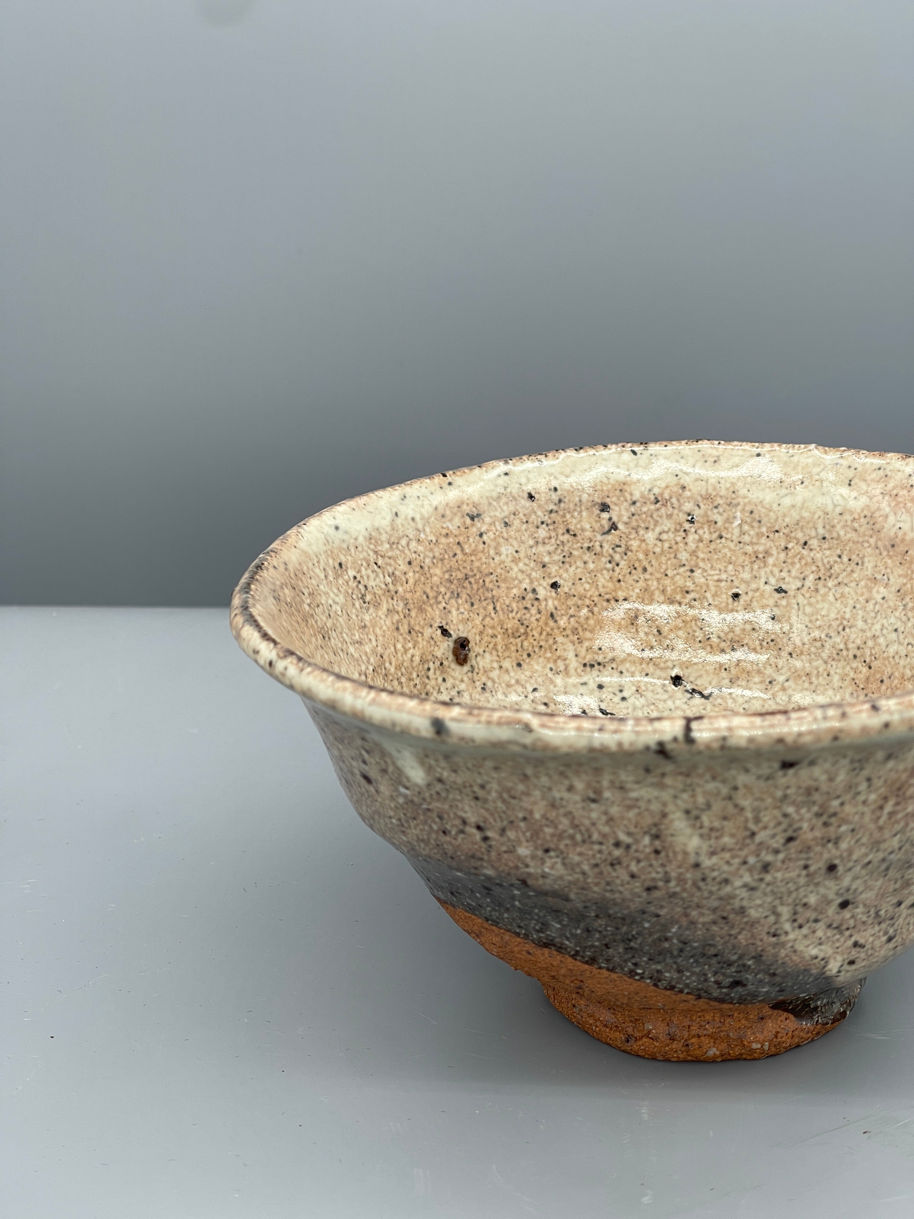 Vintage Japanese Chawan, Tea Bowl - Cream Glaze