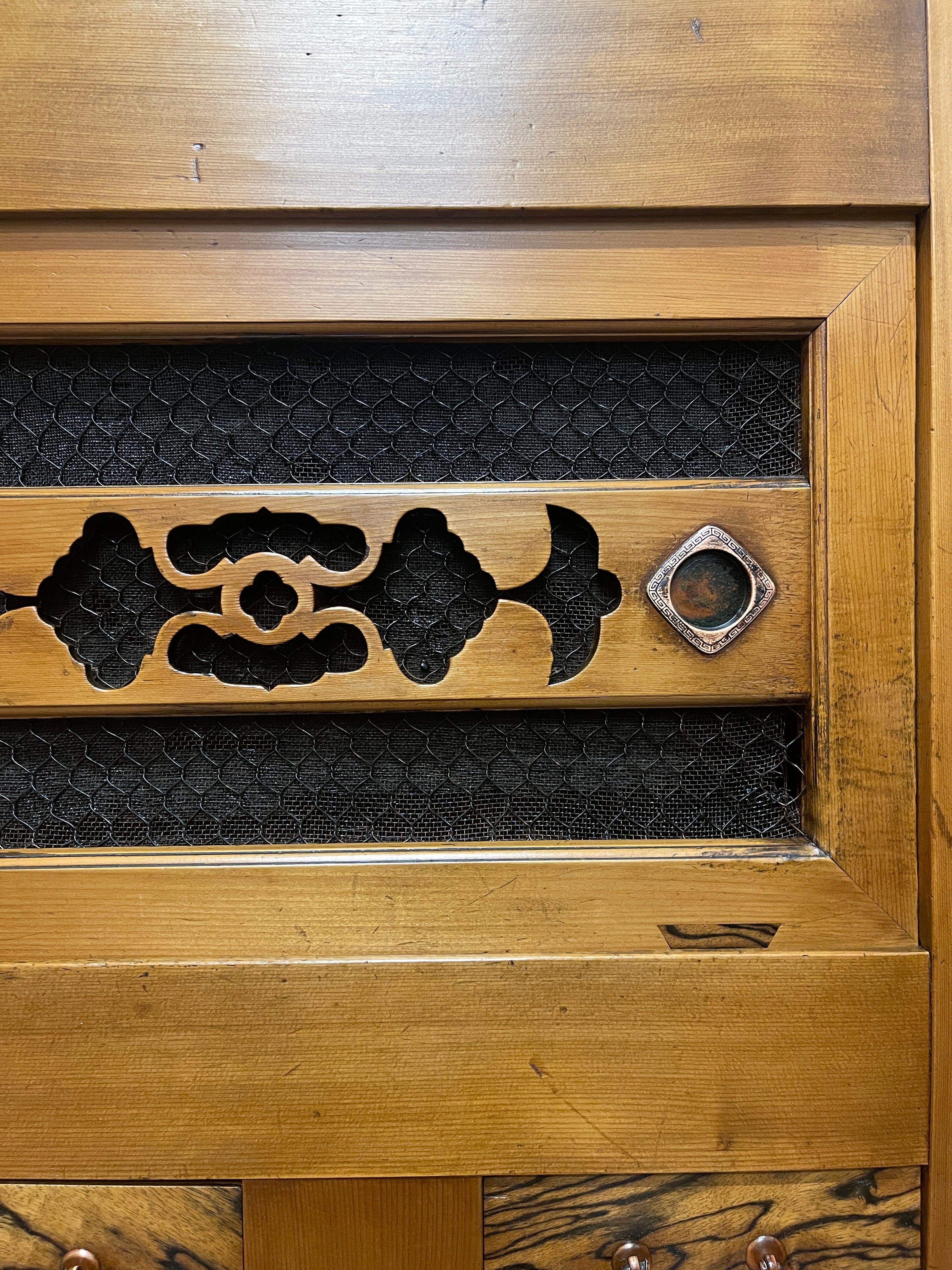 Japanese Mizuya, Kitchen Cabinet - Cedar, Cypress, Persimmon | c.1900