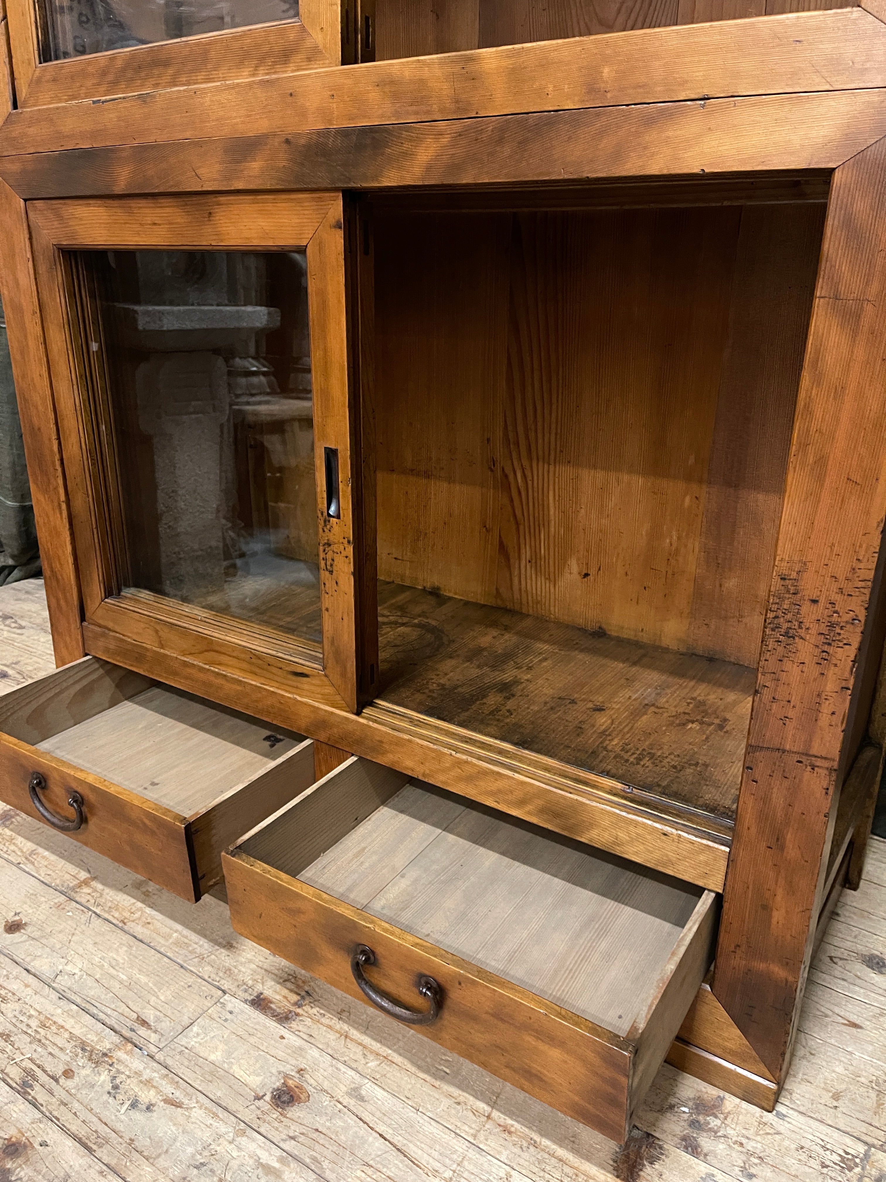 Japanese Shop Display Cabinet - Cedar & Cypress | Meiji