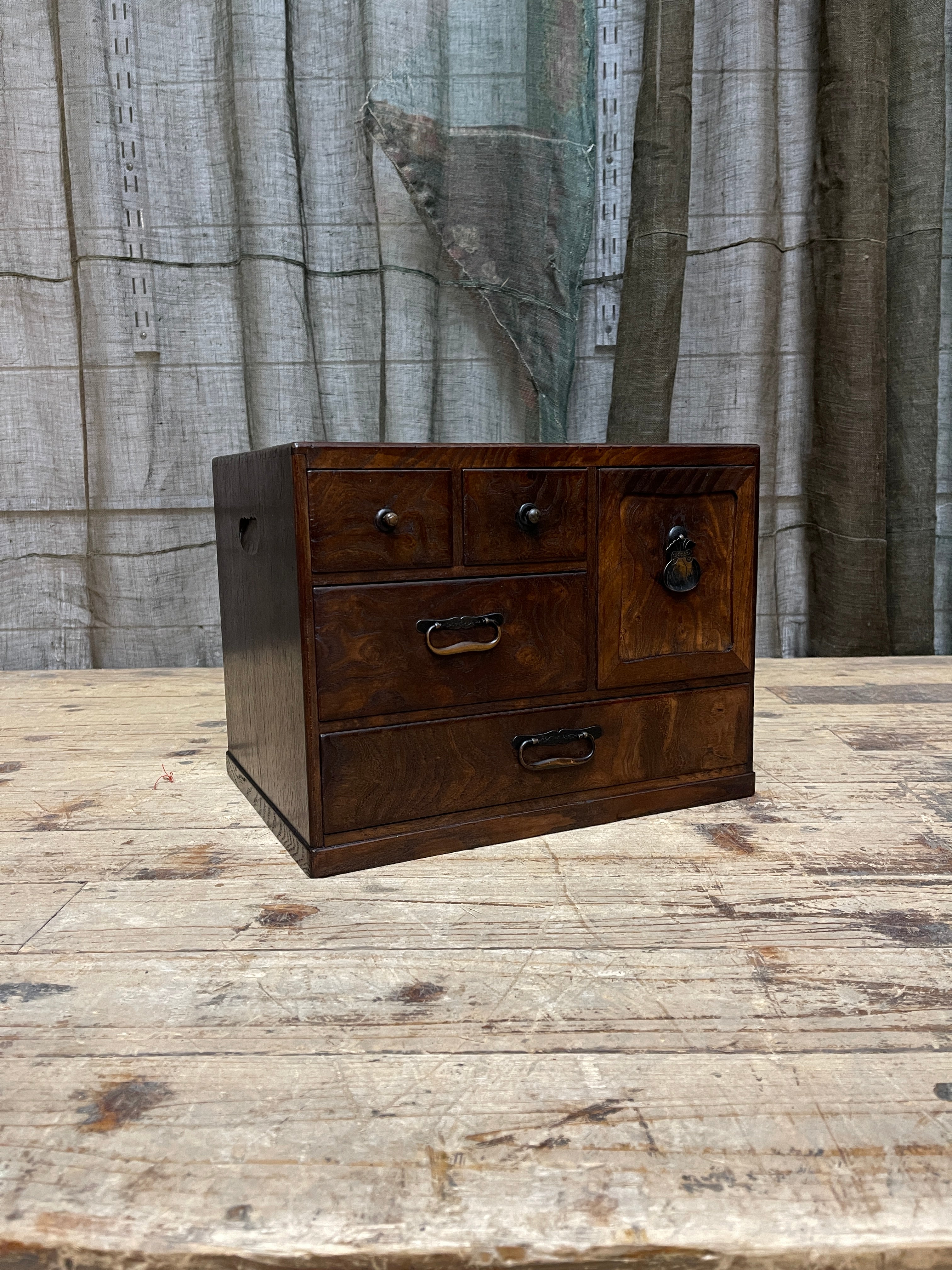 Japanese Small Make Up Chest - Elm | 1920's