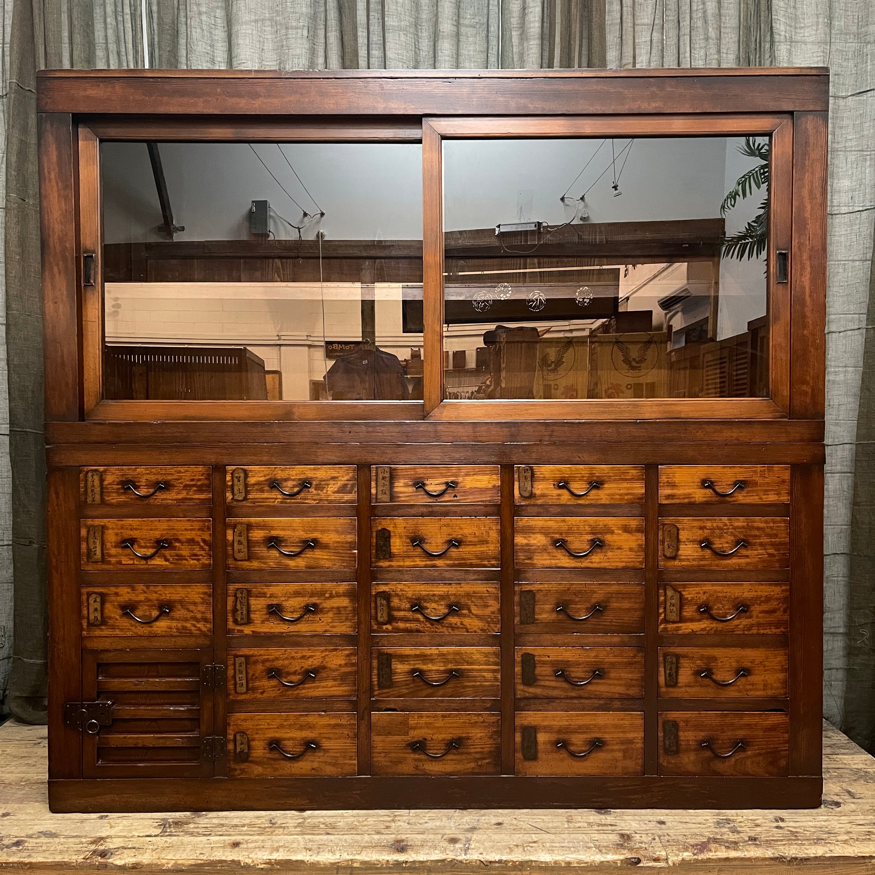 Japanese Shop Chest From Kyoto - Cedar & Cypress | Meiji