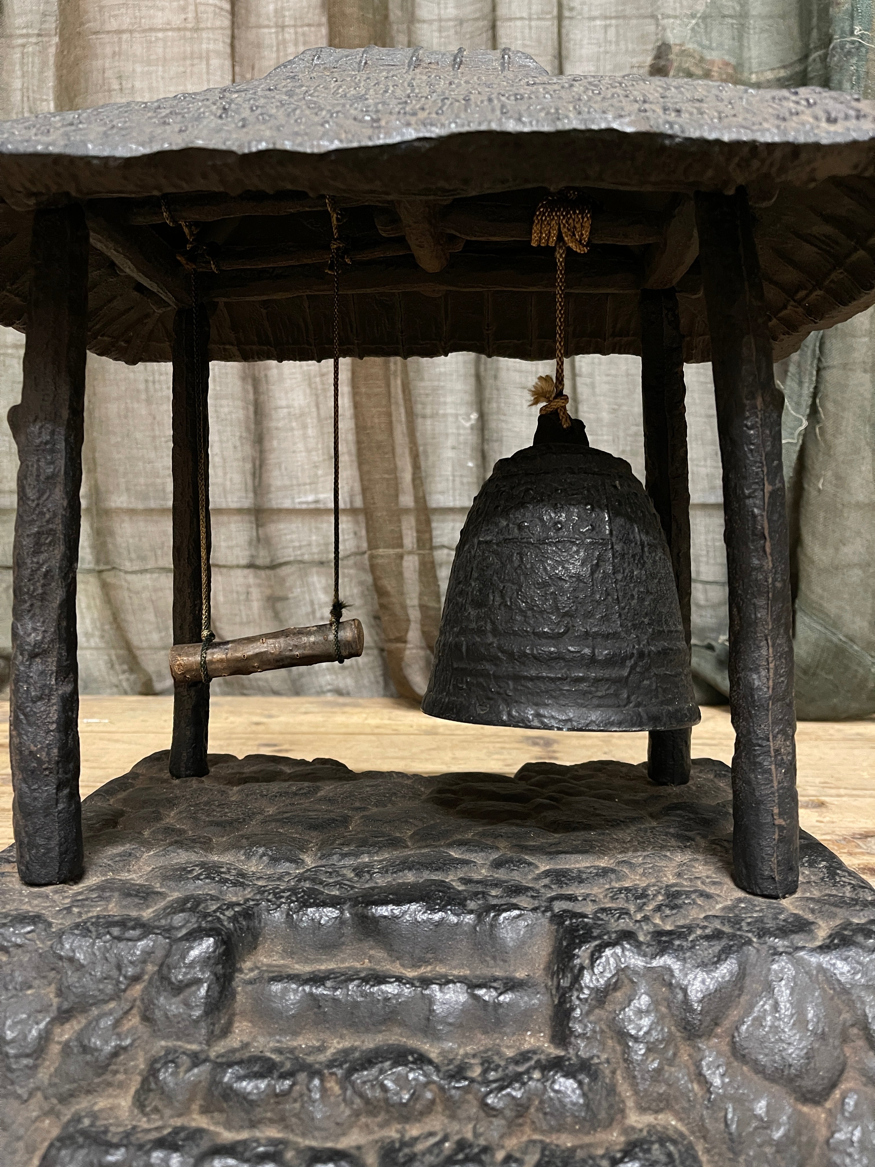 Japanese Iron Model Of A Temple Bell | 1950's