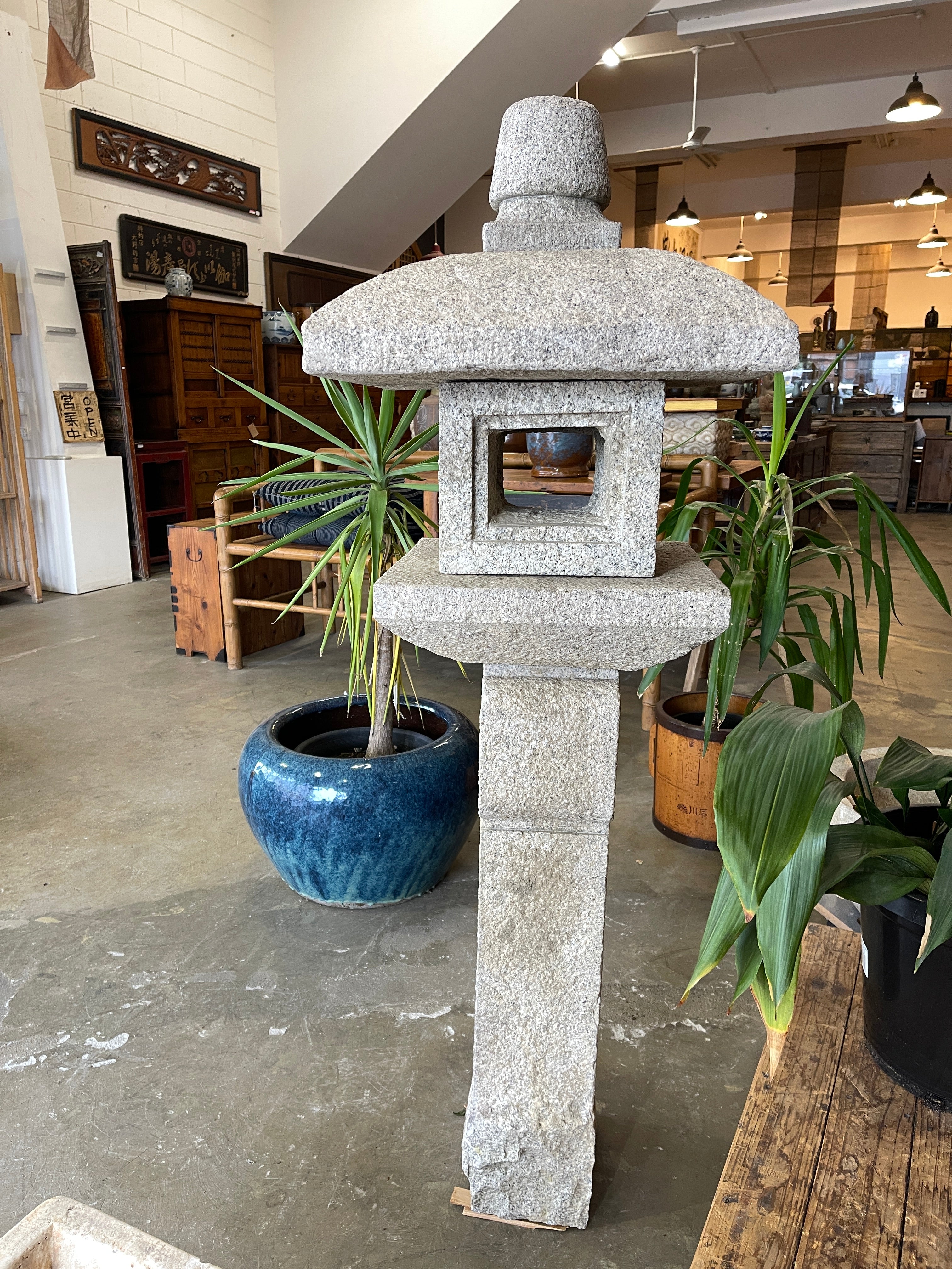 Japanese Stone Garden Lantern, Oribe - Granite | Mid 20th Century