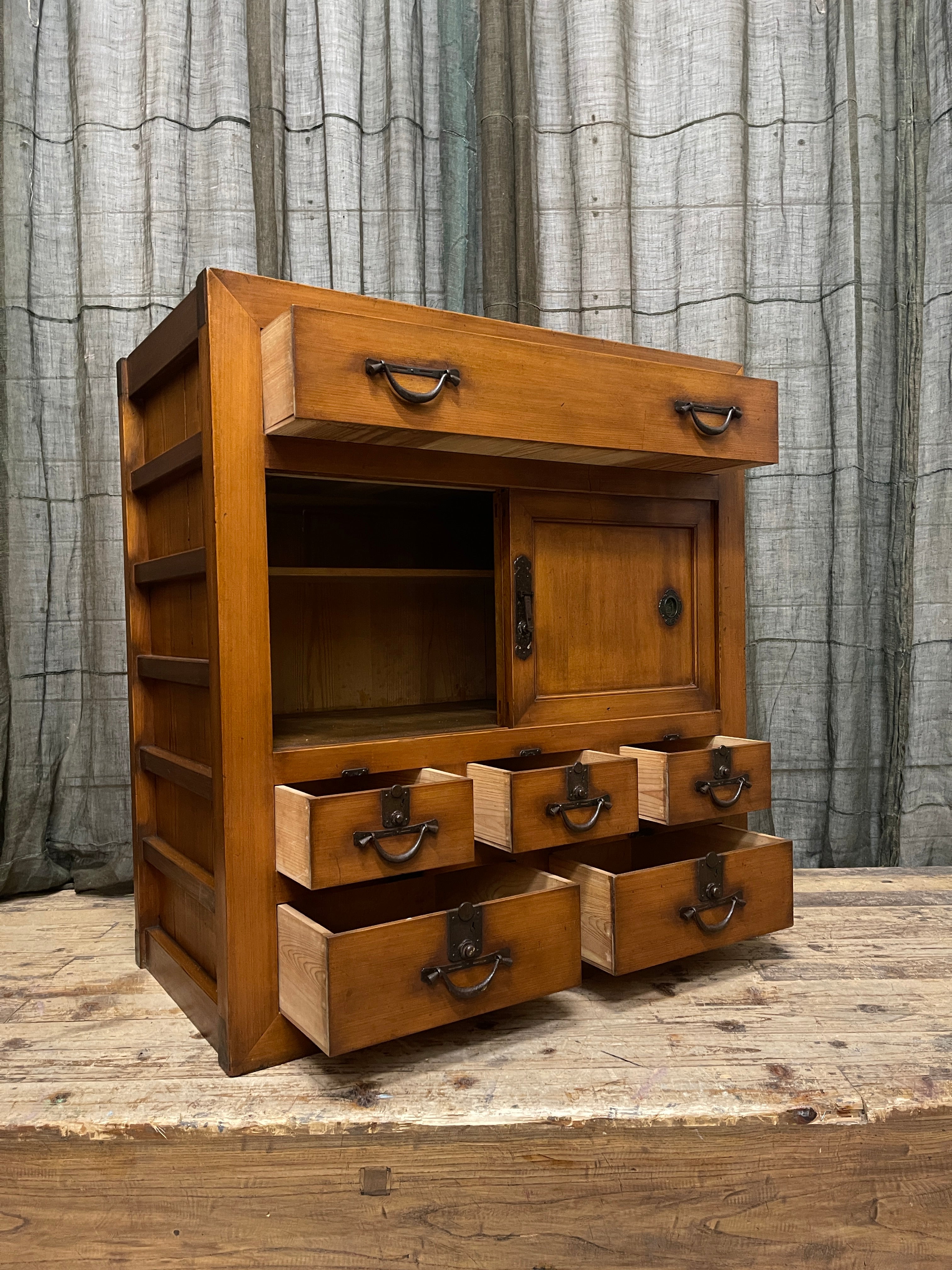 Antique Japanese Choba Dansu, Merchant’s Chest – Cedar & Cypress | Meiji, c.1880