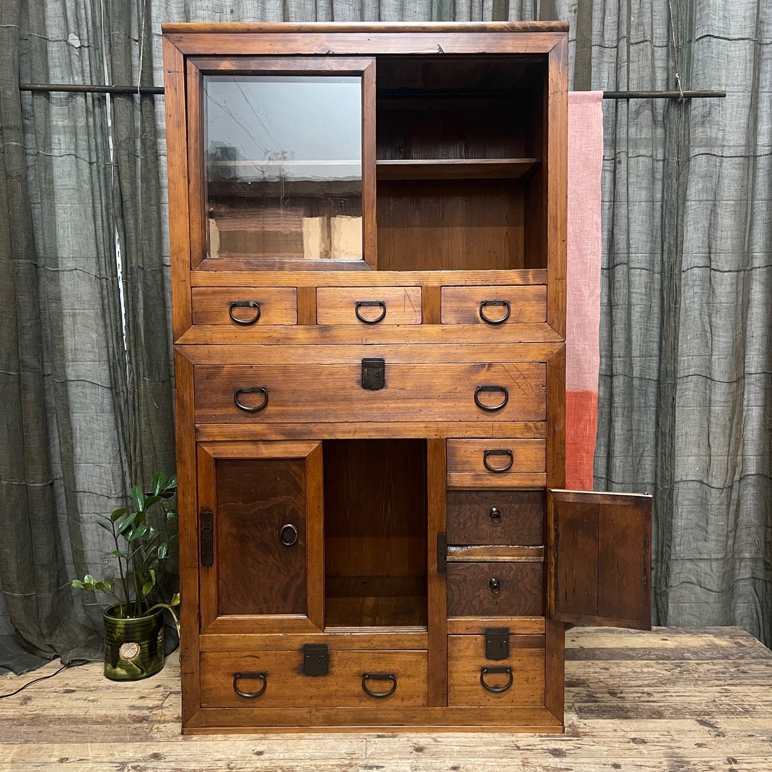 Japanese Shop Cabinet - Cedar & Cypress | Meiji, Late 1800's