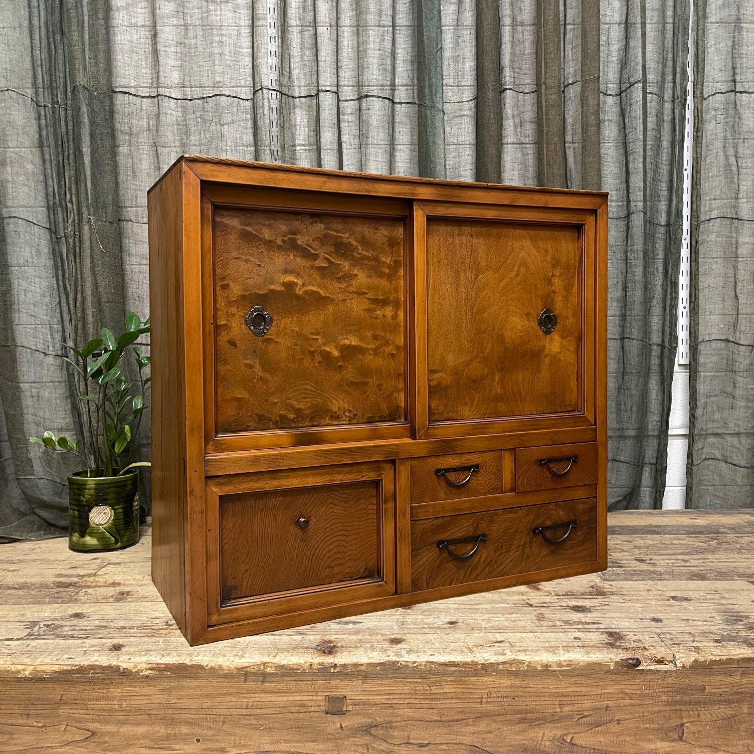 Antique Japanese Storage Cabinet - Cypress & Cedar | Meiji, c.1900