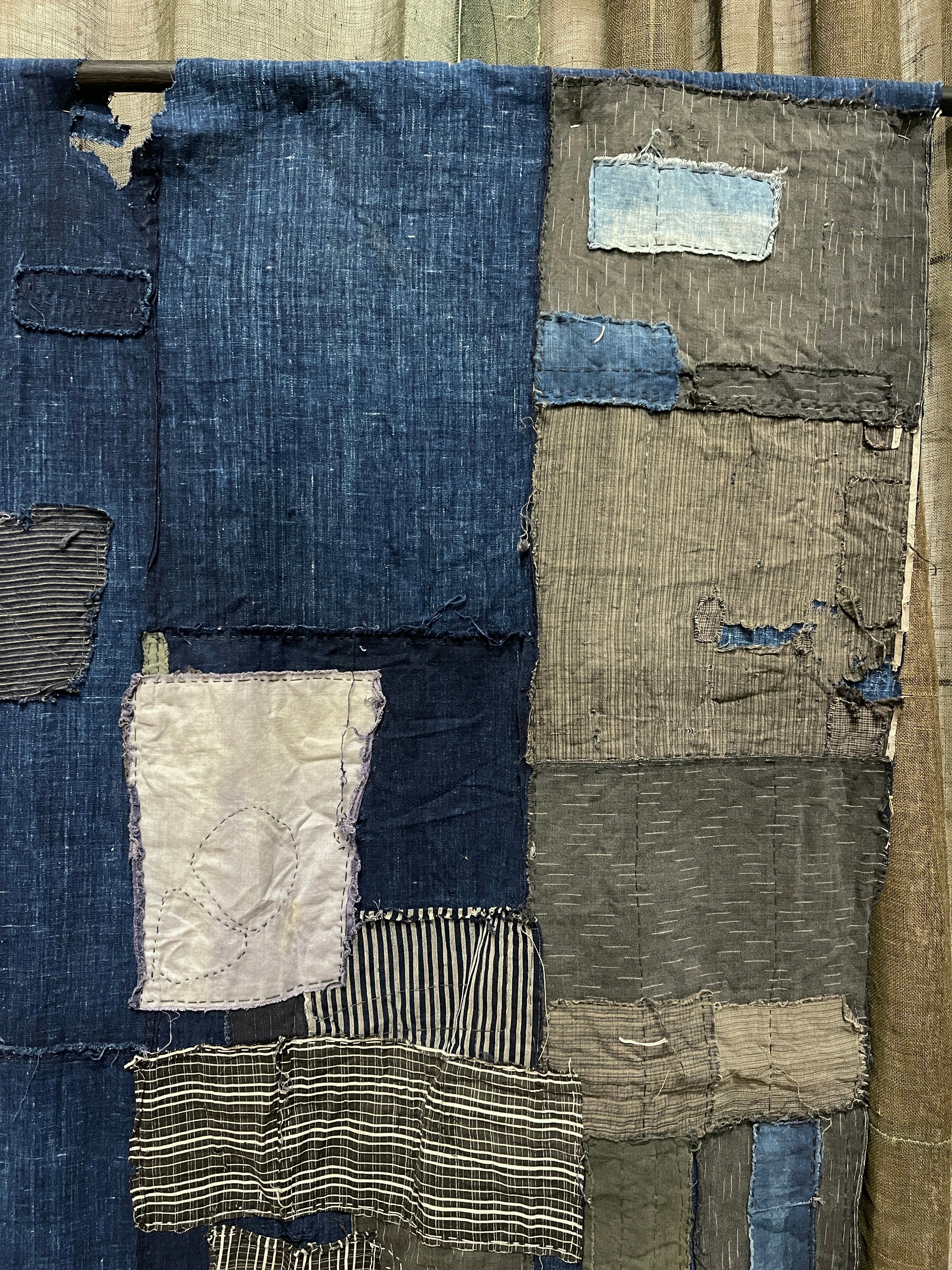 Antique Japanese Indigo Boro Cloth