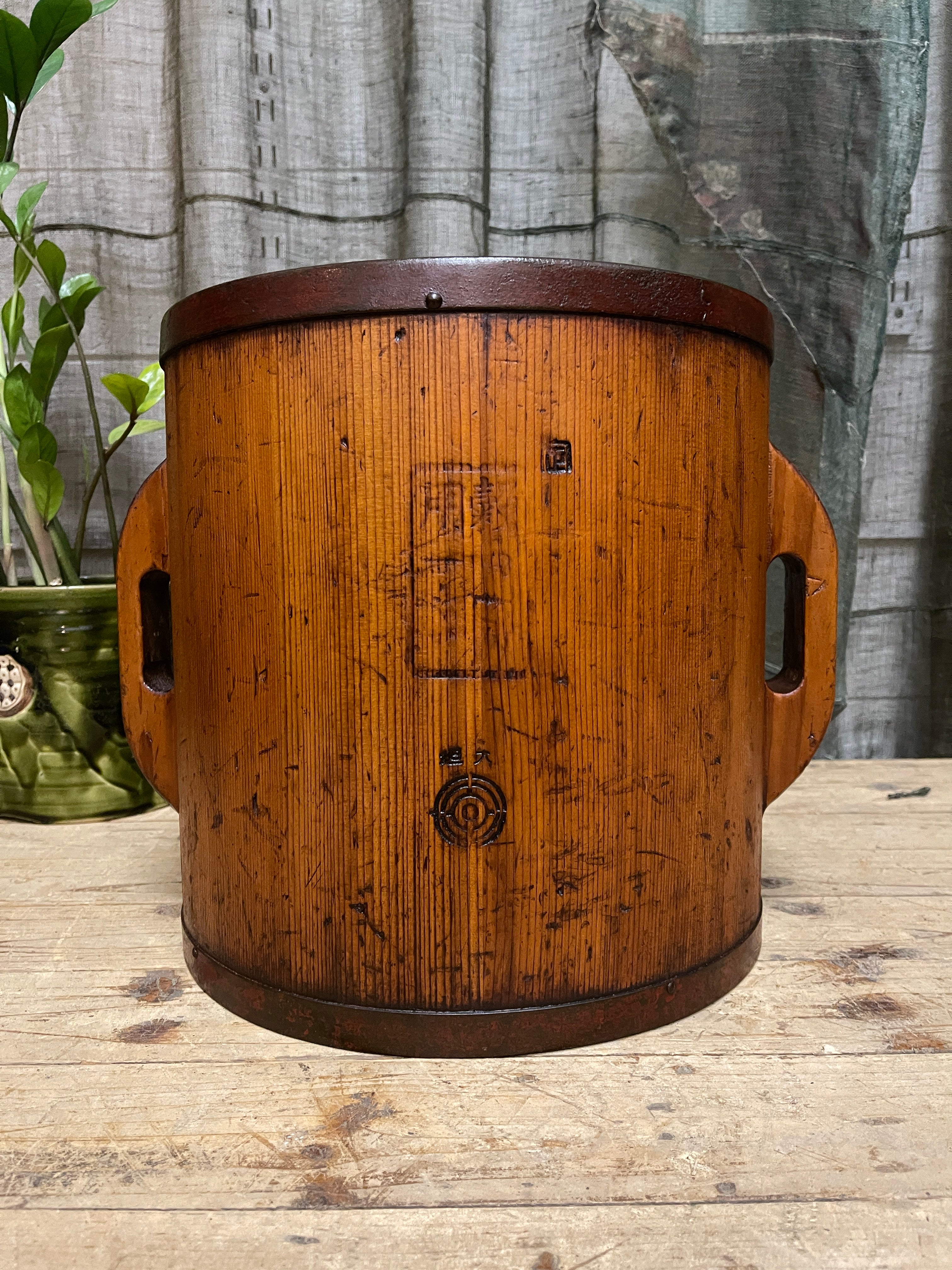 Tomasu, Antique Japanese Rice Measure Bucket