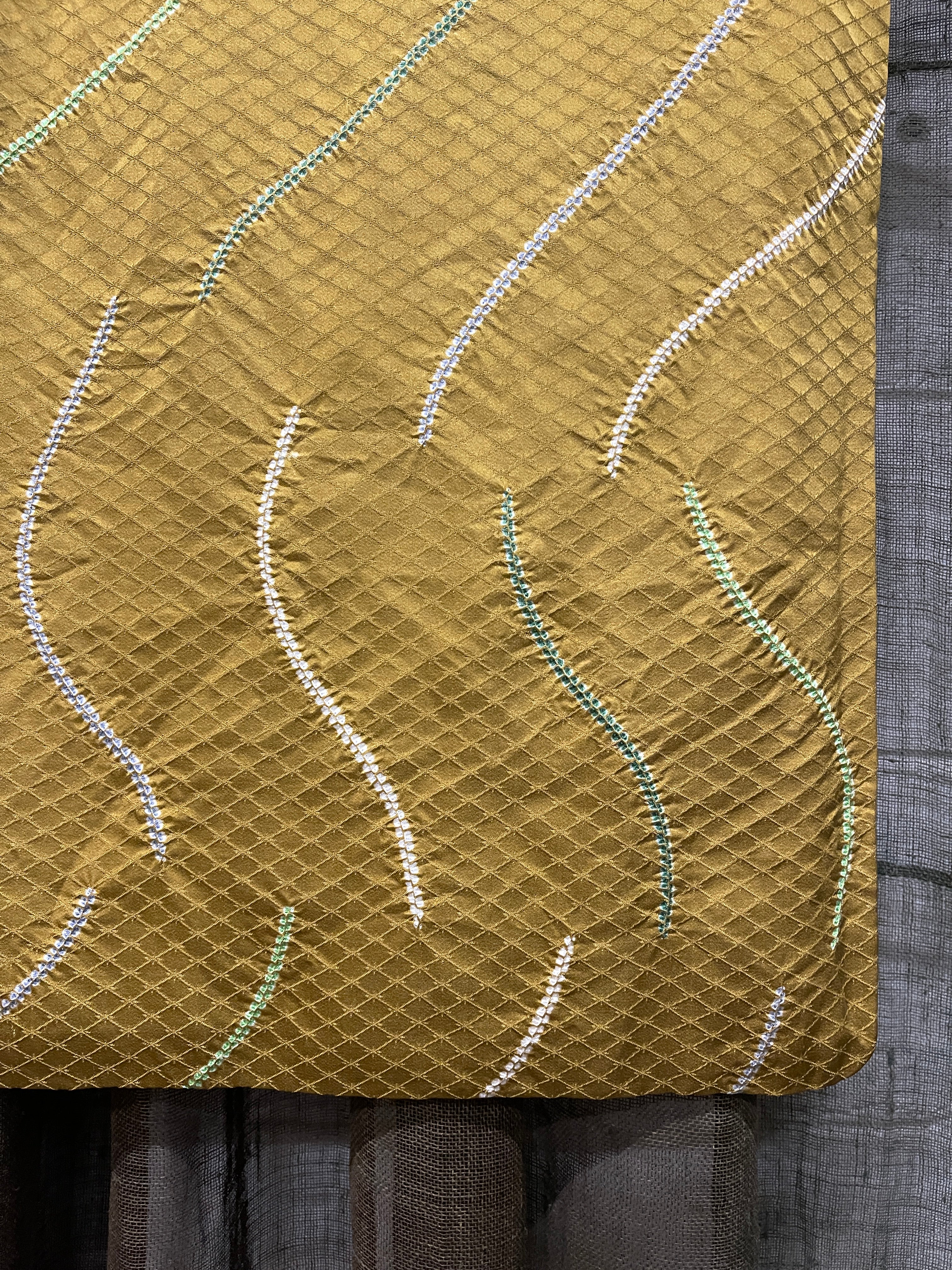 Vintage Japanese Silk Kimono | Mustard