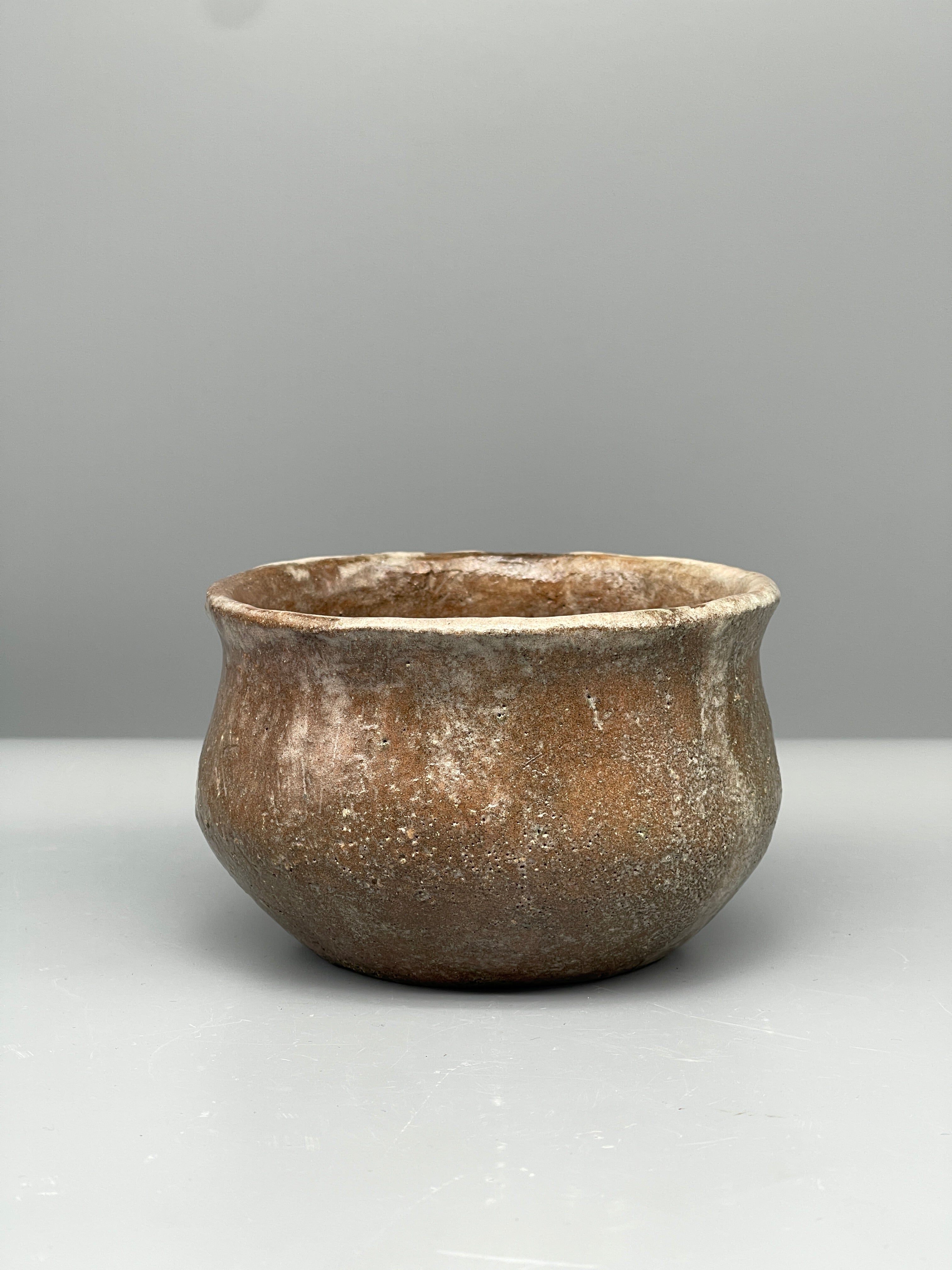 Vintage Japanese Chawan Tea Bowl - Stoneware, Pale Ash Glaze