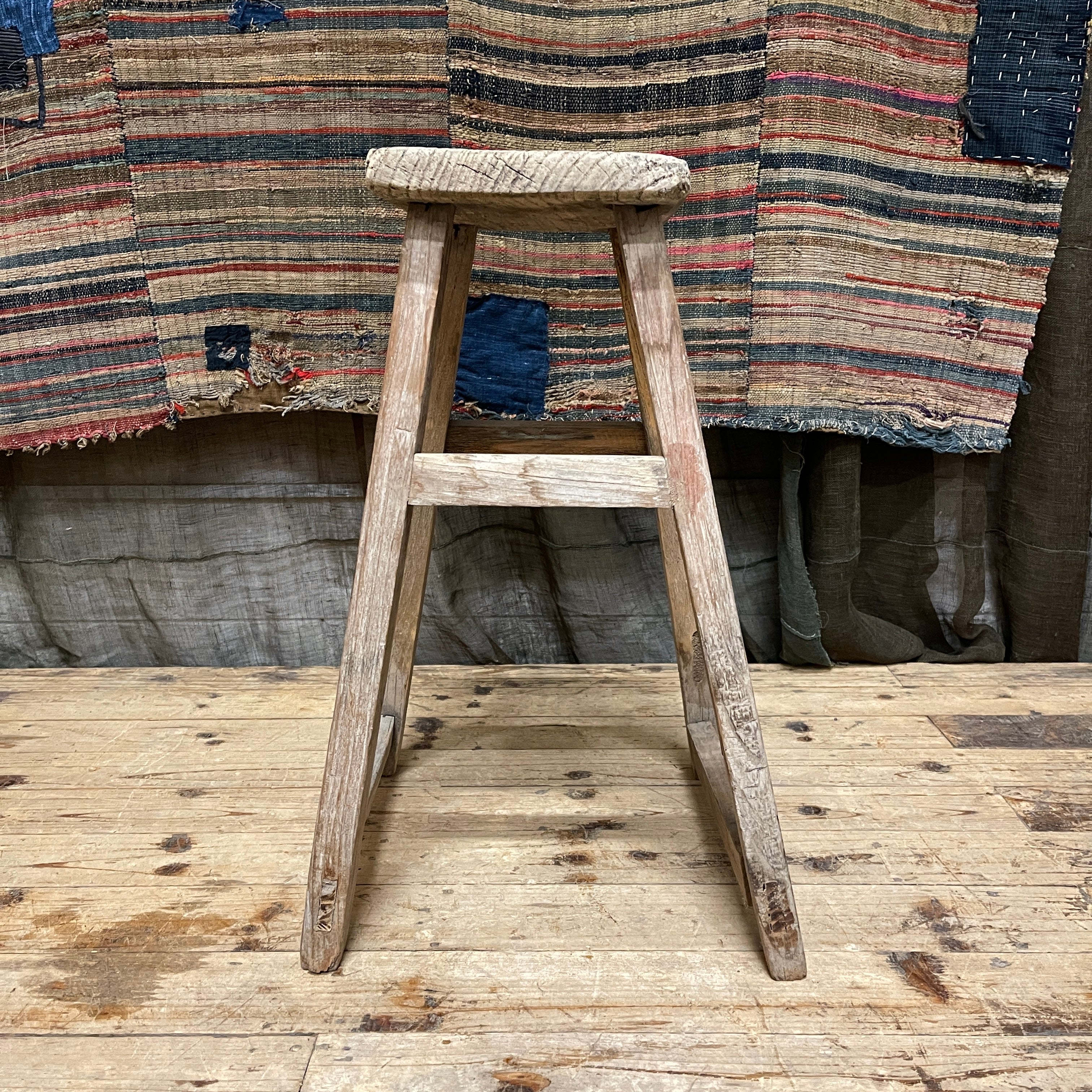 Chinese Provincial Elm Stool