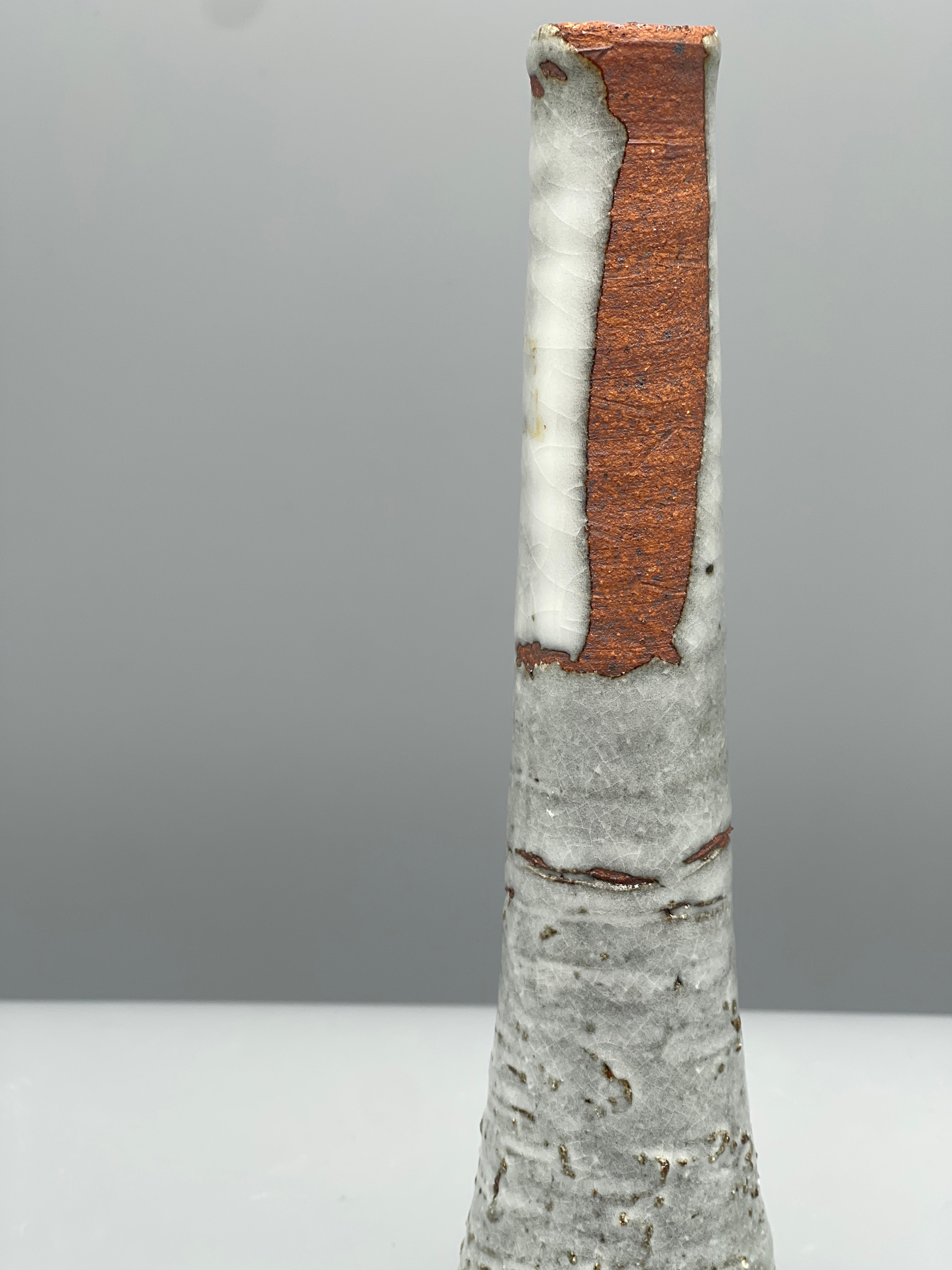 Small Vintage Japanese Ikebana Vase - Blue Glaze