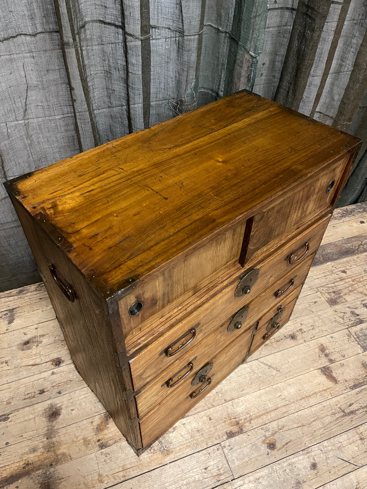 Ko Dansu, Japanese Side Cabinet - Paulownia | Taisho