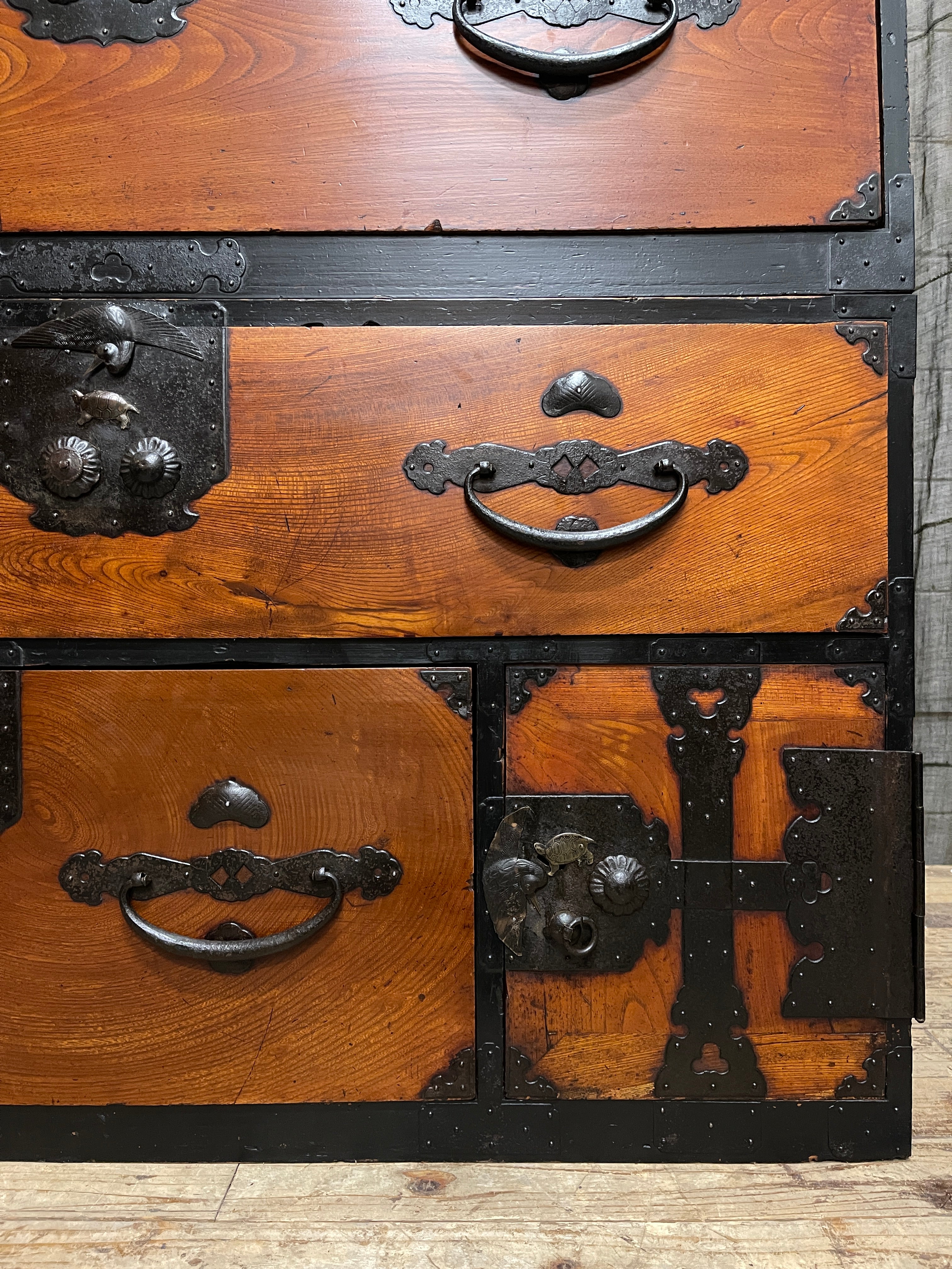 Nihon Matsu Isho Dansu, Japanese Kimono Storage Chest-on-Chest - Cypress & Elm | Meiji