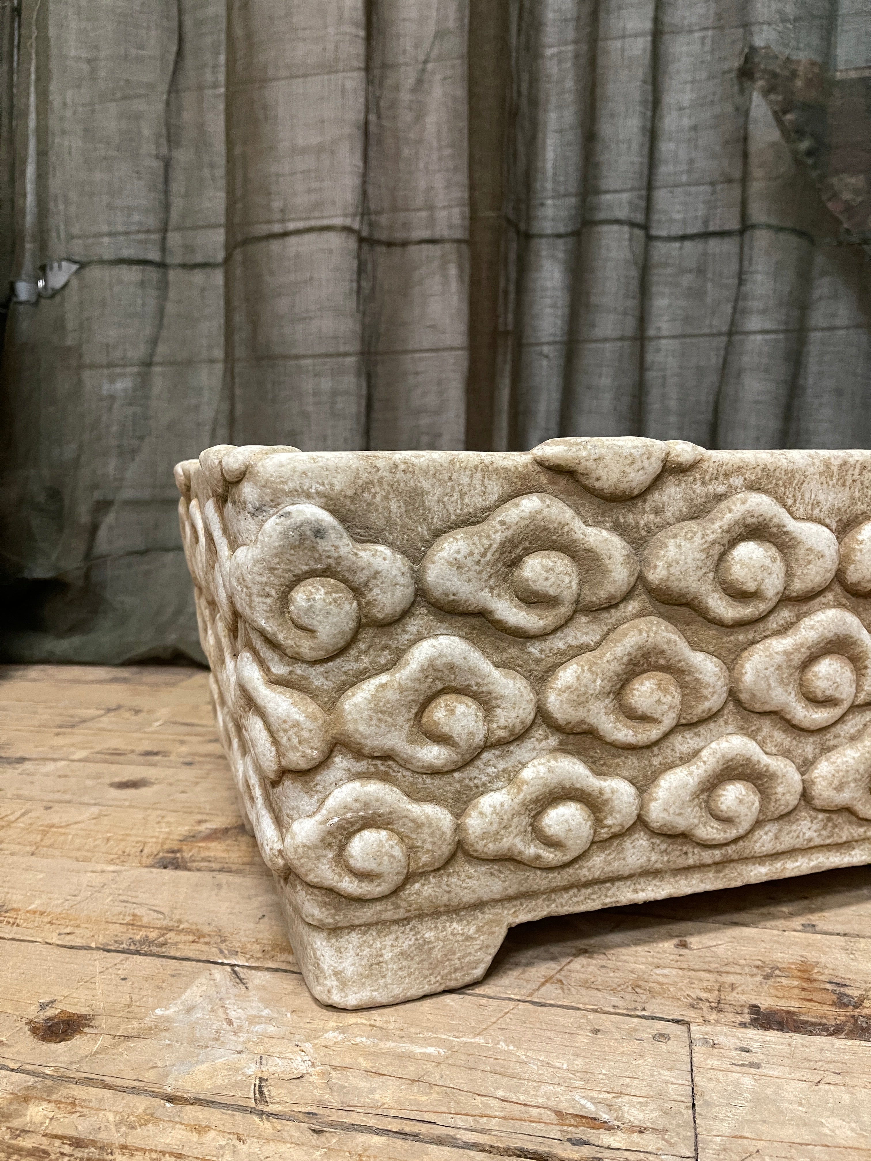 Large Chinese Marble Planter, Garden Pot