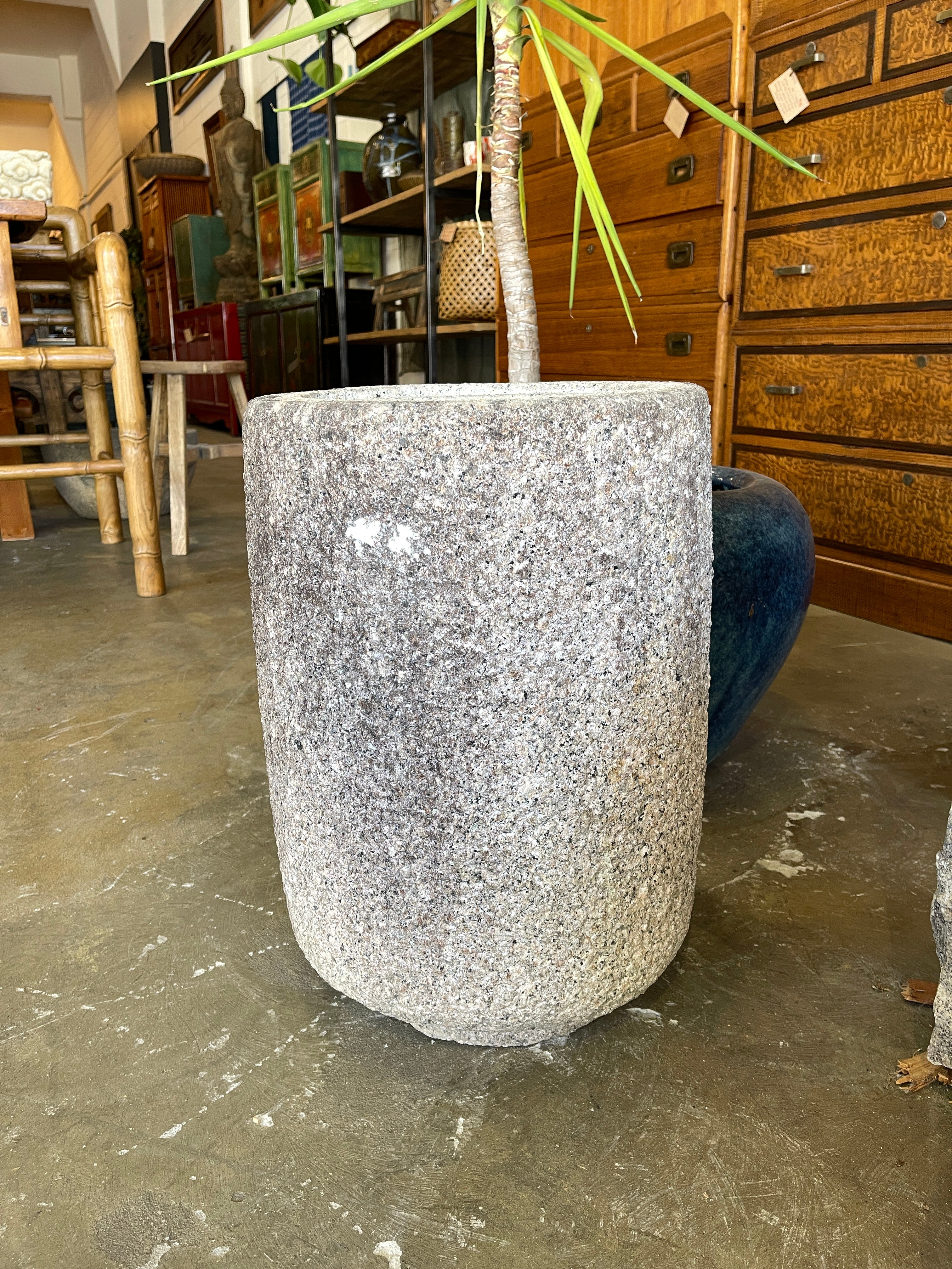 Japanese Chozubachi, Stone Water Basin - Granite | Meiji