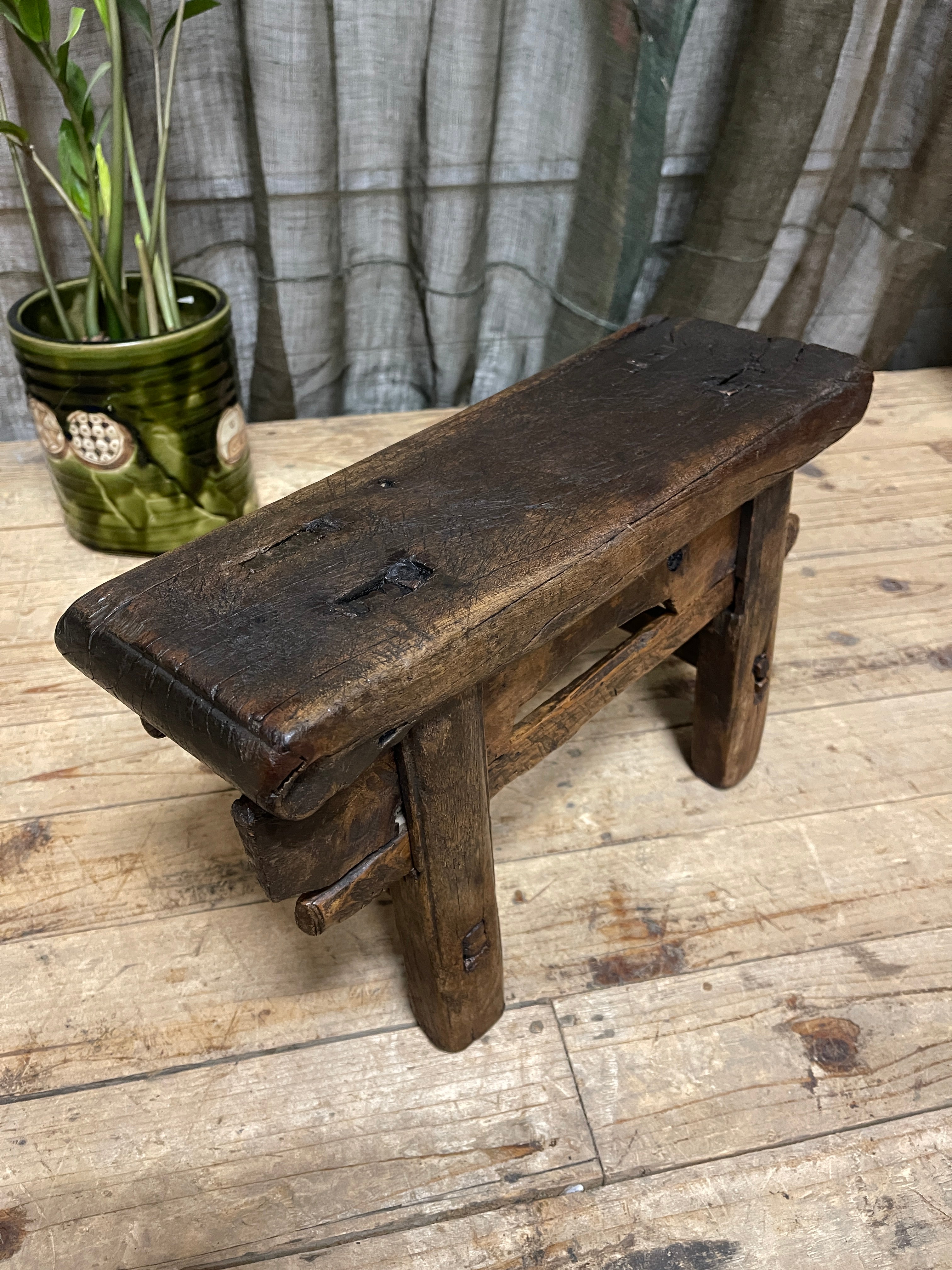 Antique Chinese Provincial Mini Stool
