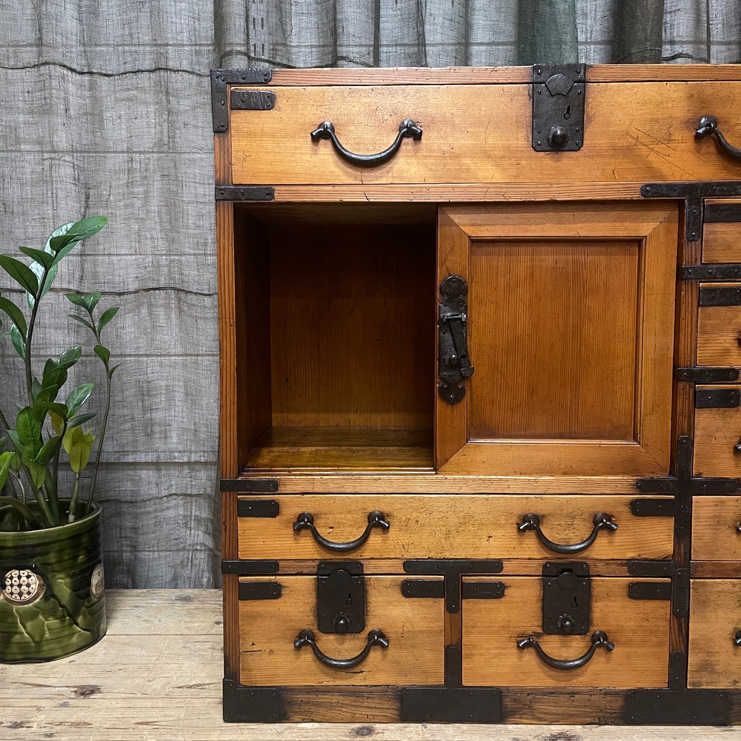 Japanese Choba Dansu, Merchant’s Chest – Cedar & Cypress | Meiji c.1890