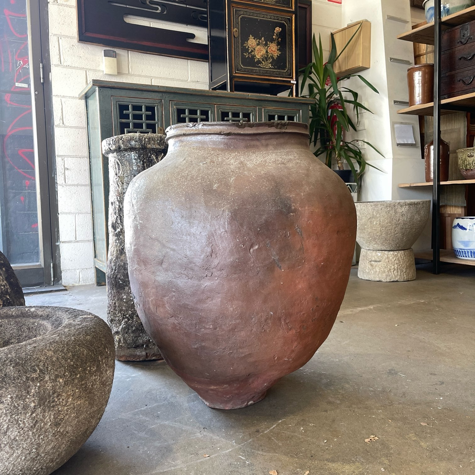 Vintage Japanese Tsubo, Pottery Tea Jar