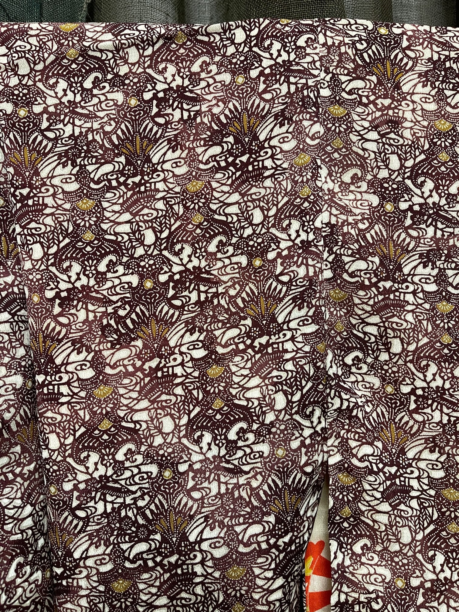 Japanese Haori-Kimono Jacket - Soft Drape Purple Silk