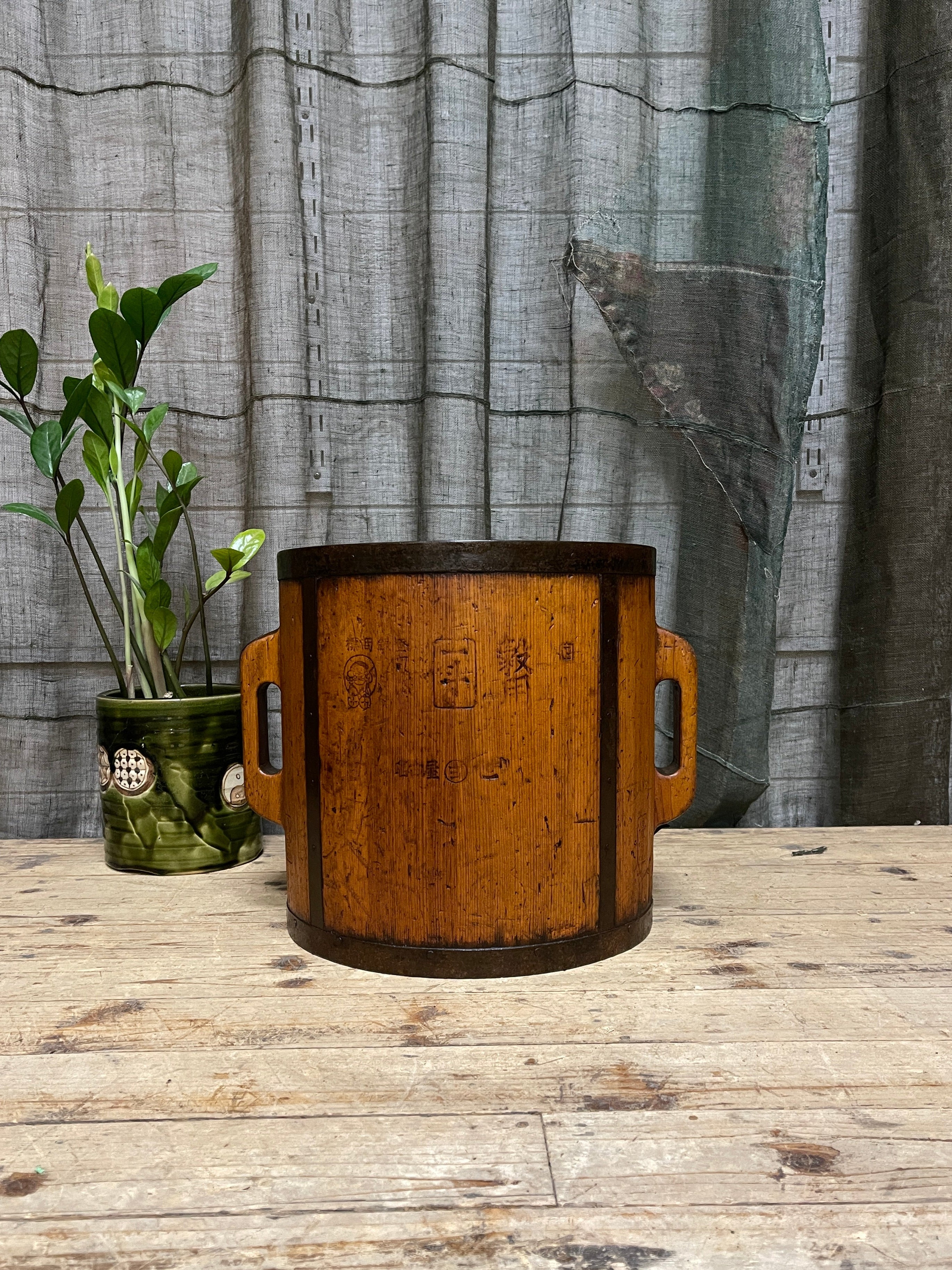 Tomasu, Antique Japanese Rice Measure Bucket