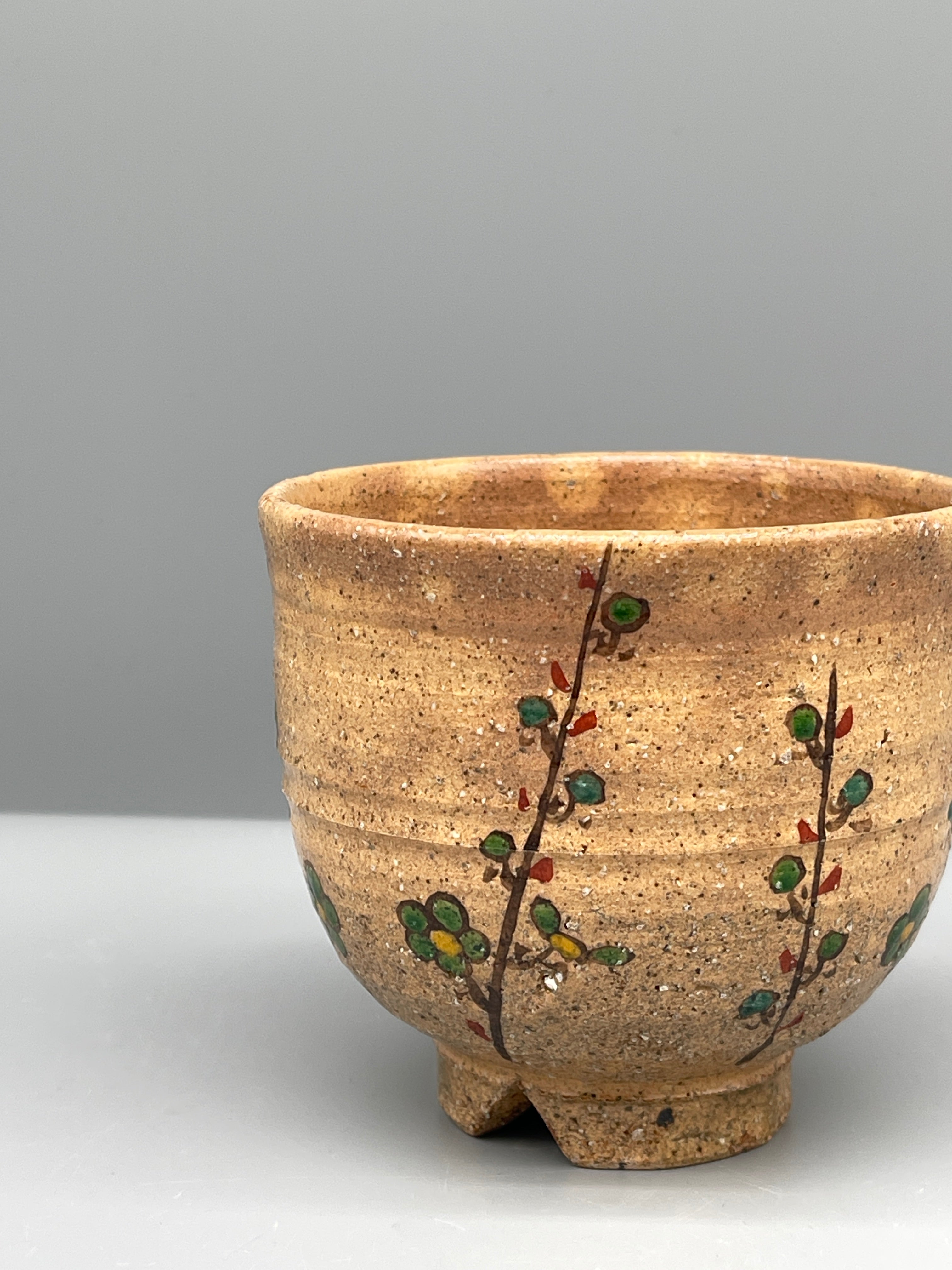 Vintage Japanese Ash Glaze Matcha Bowl, Chawan