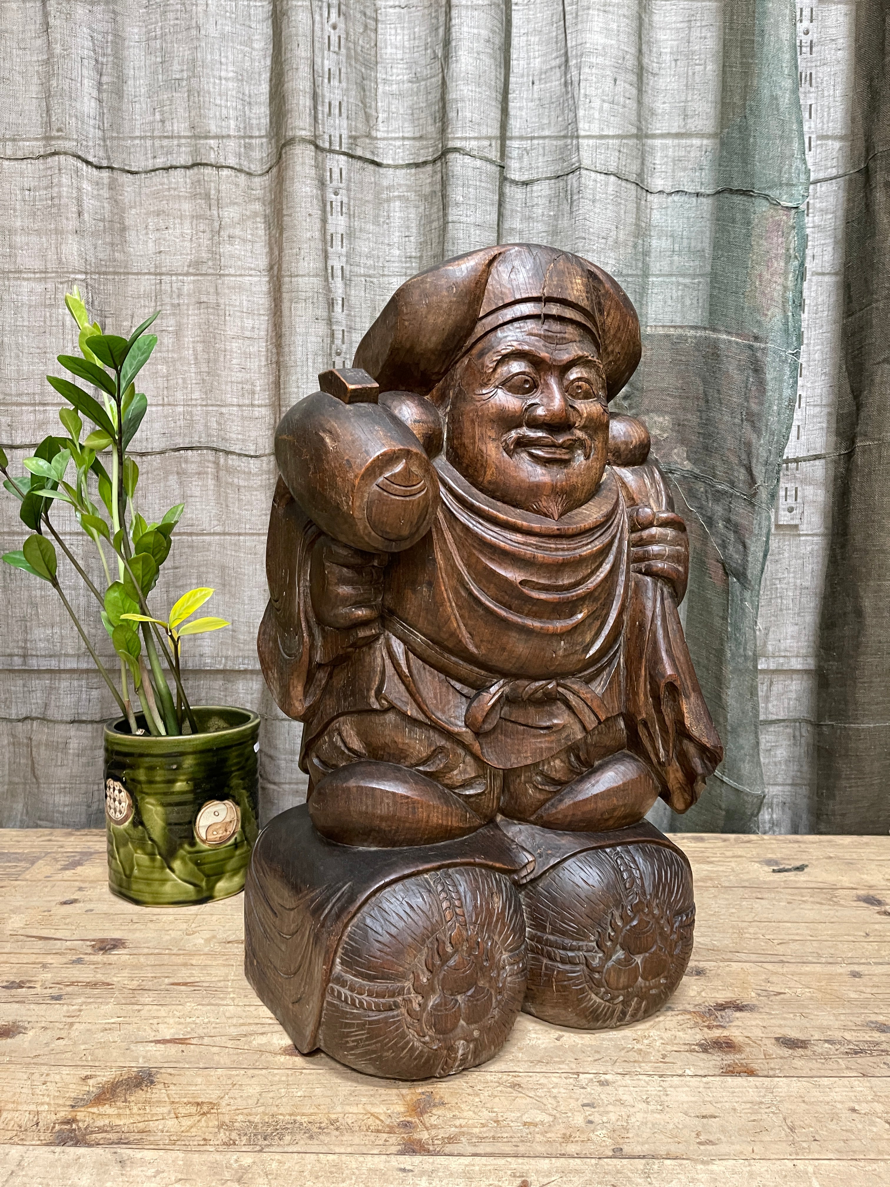 Antique Japanese Daikoku Statue