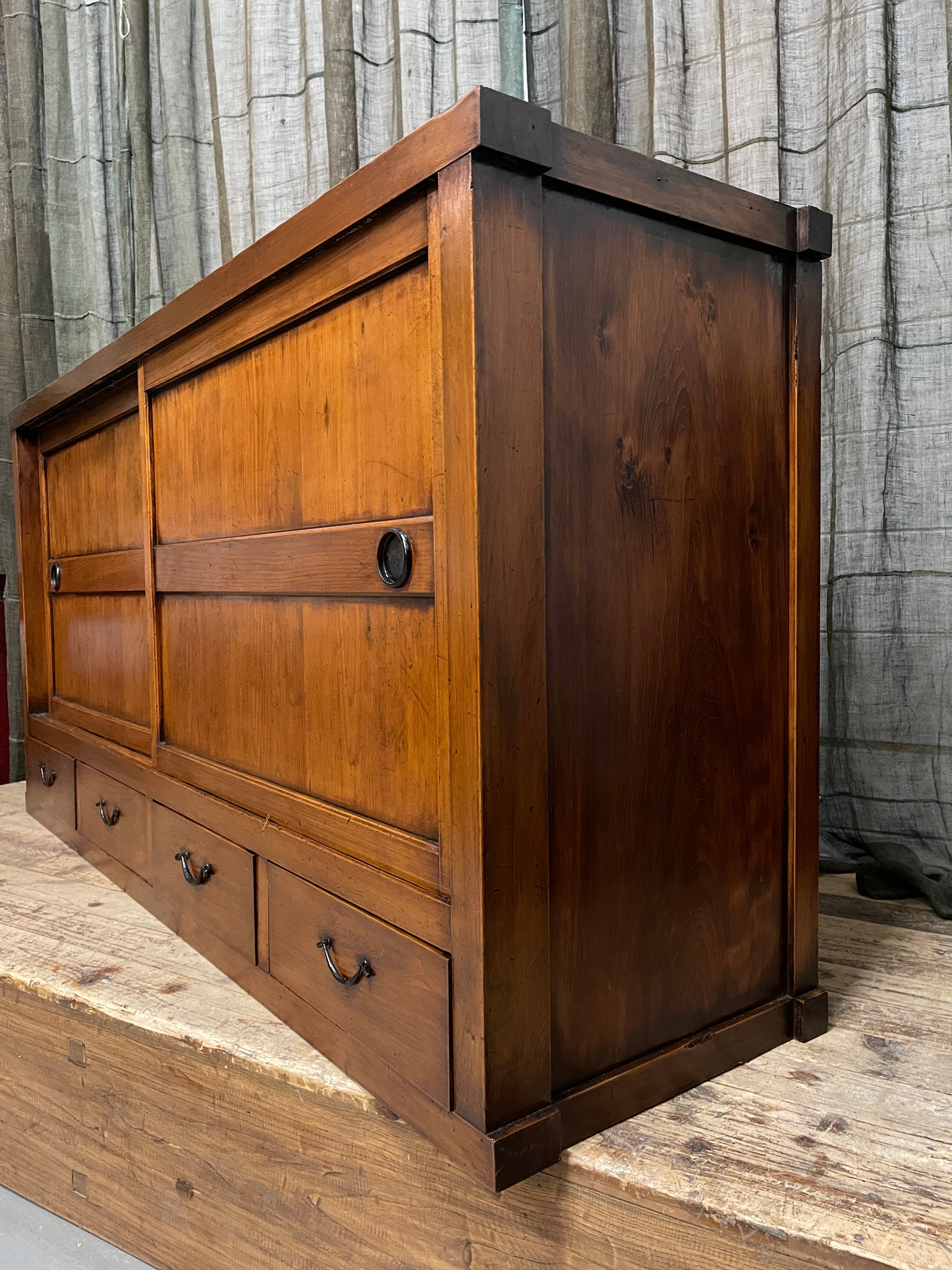 Antique Japanese Sideboard From Gifu- Cypress | Meiji