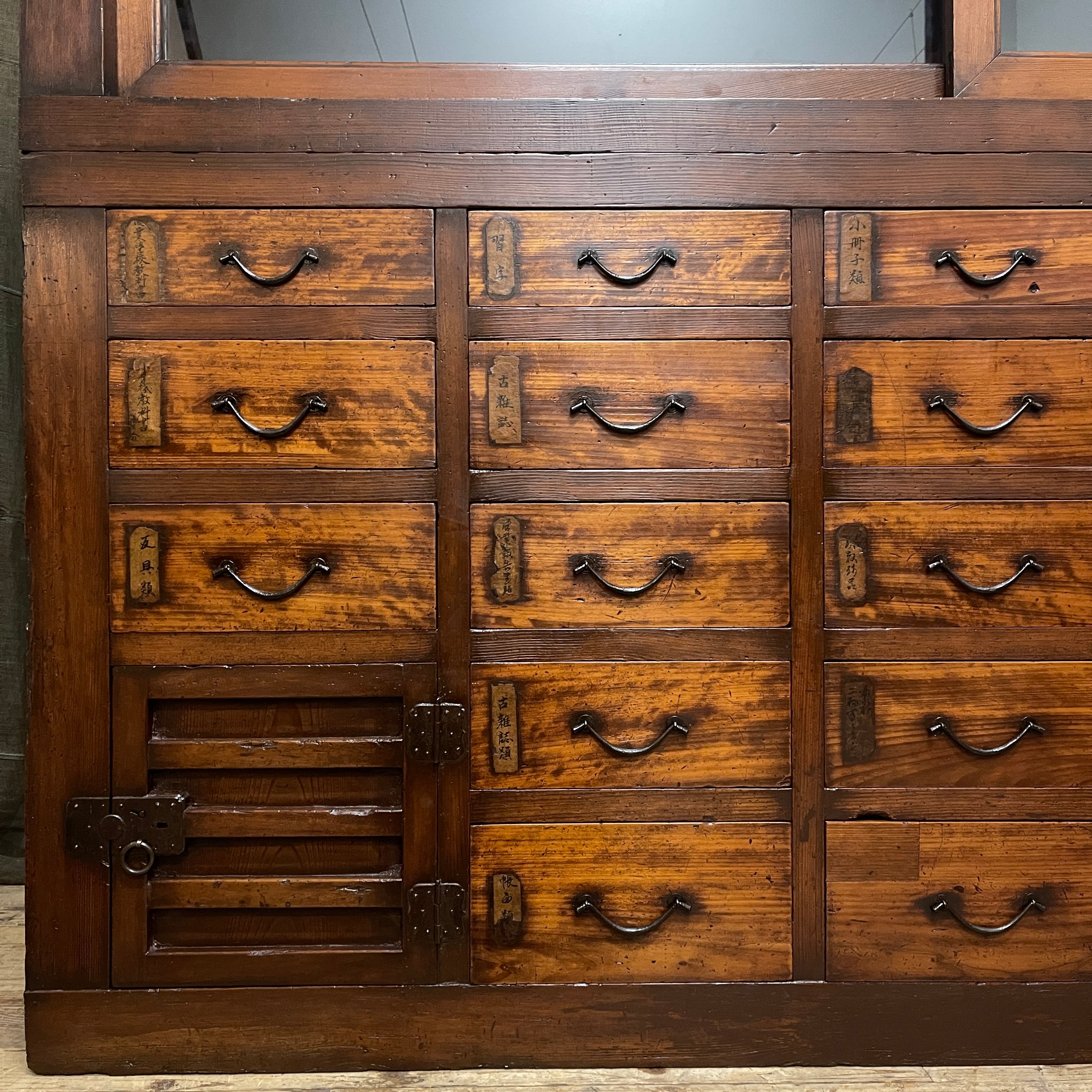 Japanese Shop Chest From Kyoto - Cedar & Cypress | Meiji