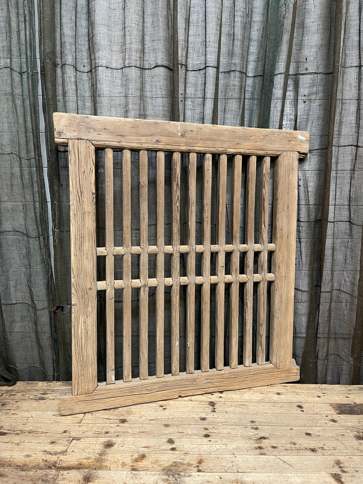 Antique Chinese Wooden Window Panel
