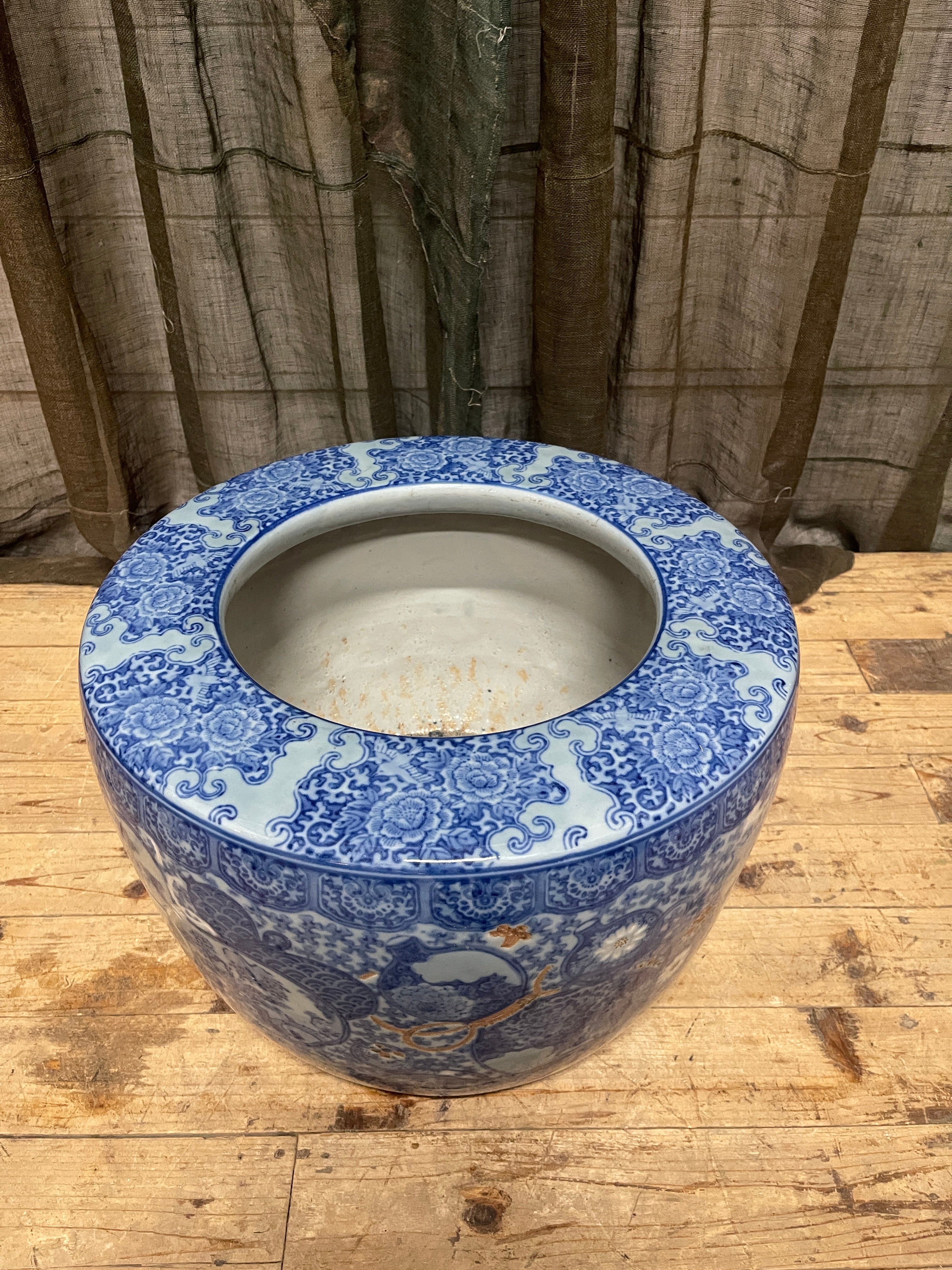 Large Japanese Porcelain Hibachi | c.1950