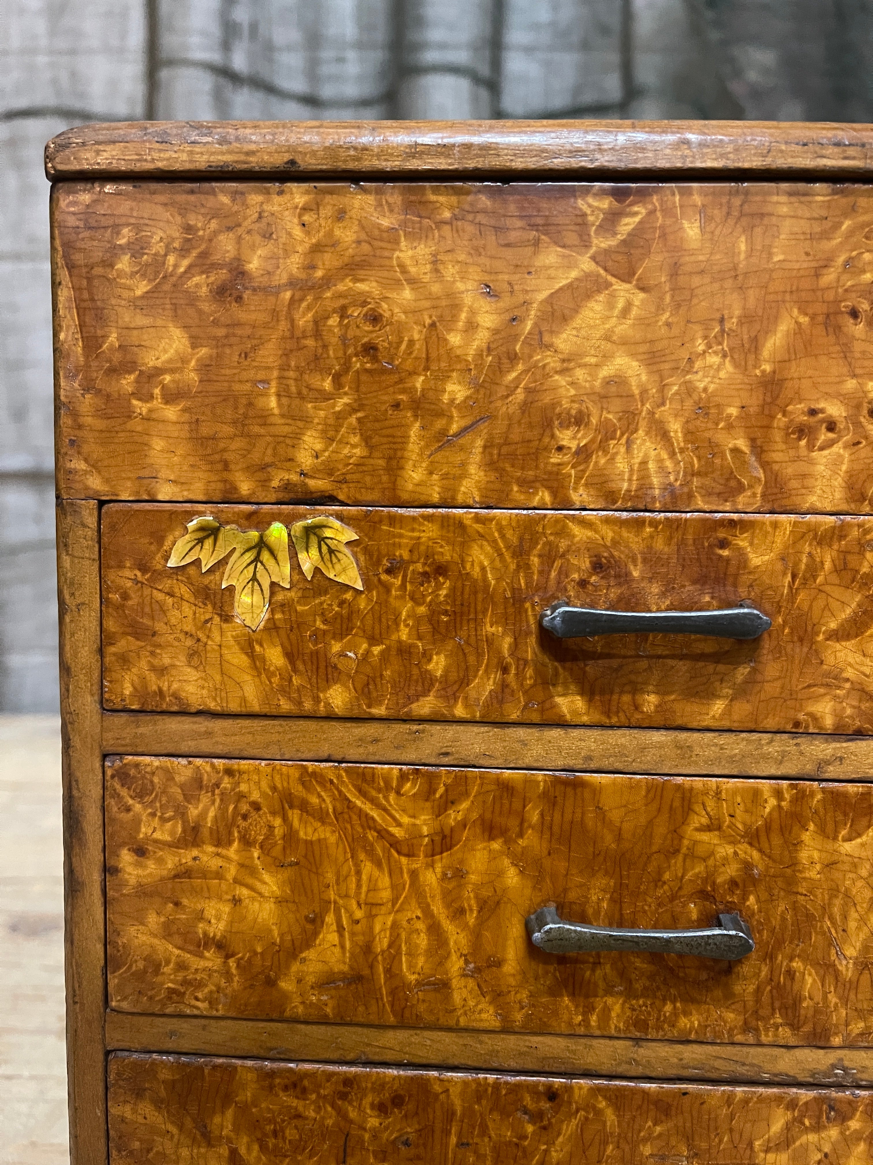 Vintage Japanese Sewing Box, Hari Bako - Inlaid Shell | 1950's