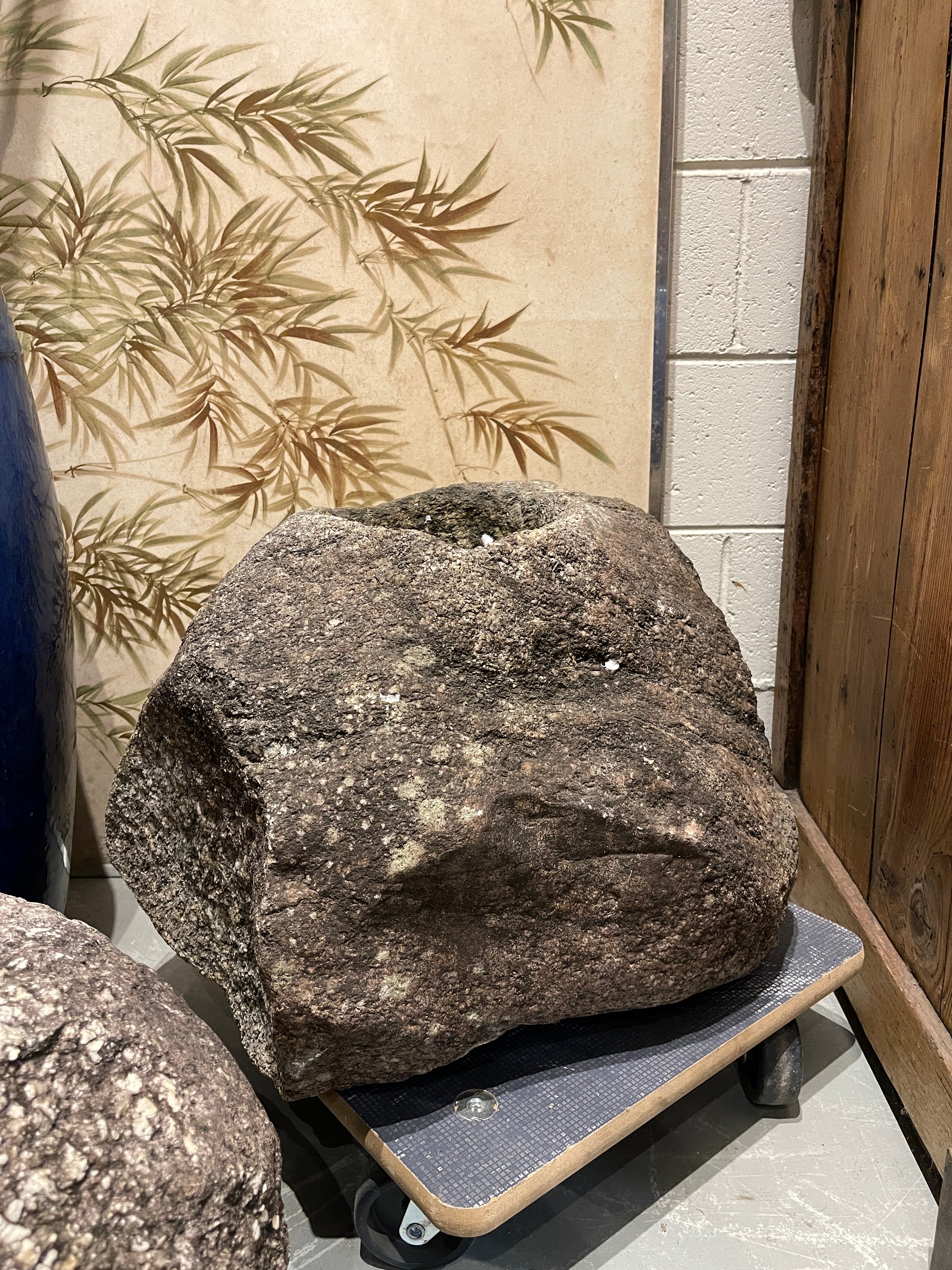 Japanese Chozubachi, Stone Water Basin - Granite | Meiji