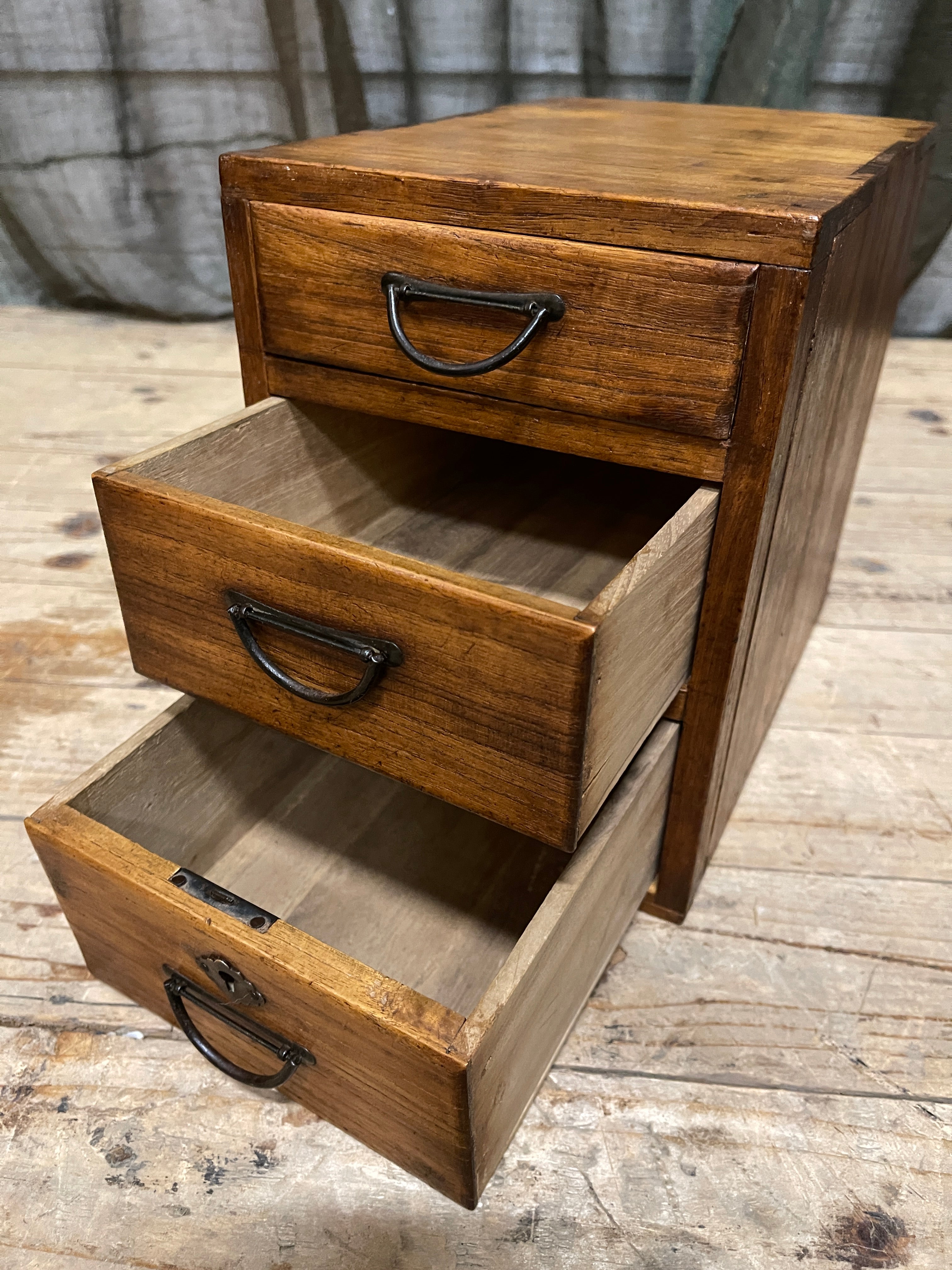 Japanese 3 Drawer Document Box - Paulownia | 1930's