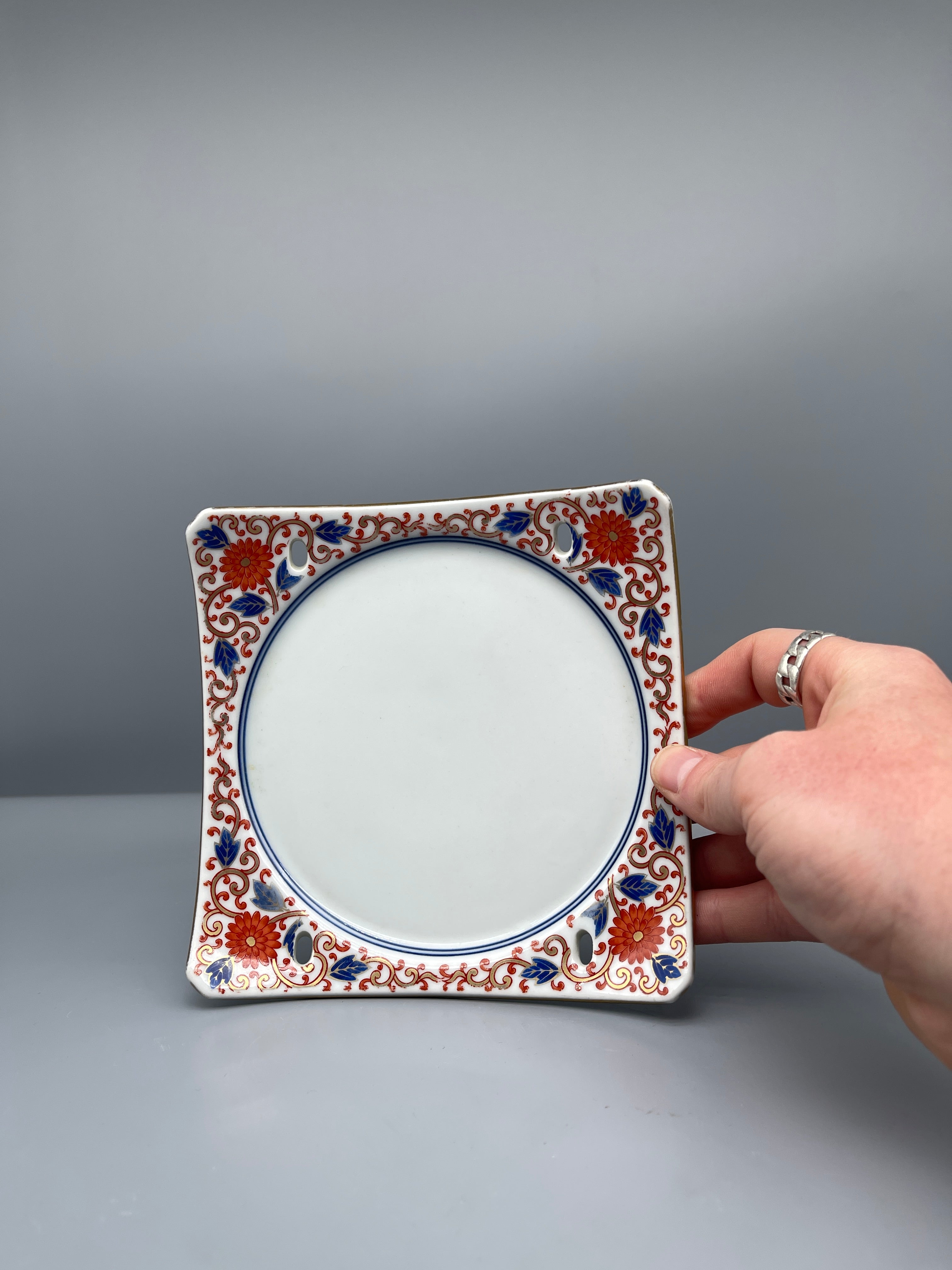 Japanese Two Piece Tableware Set, Floral Motif