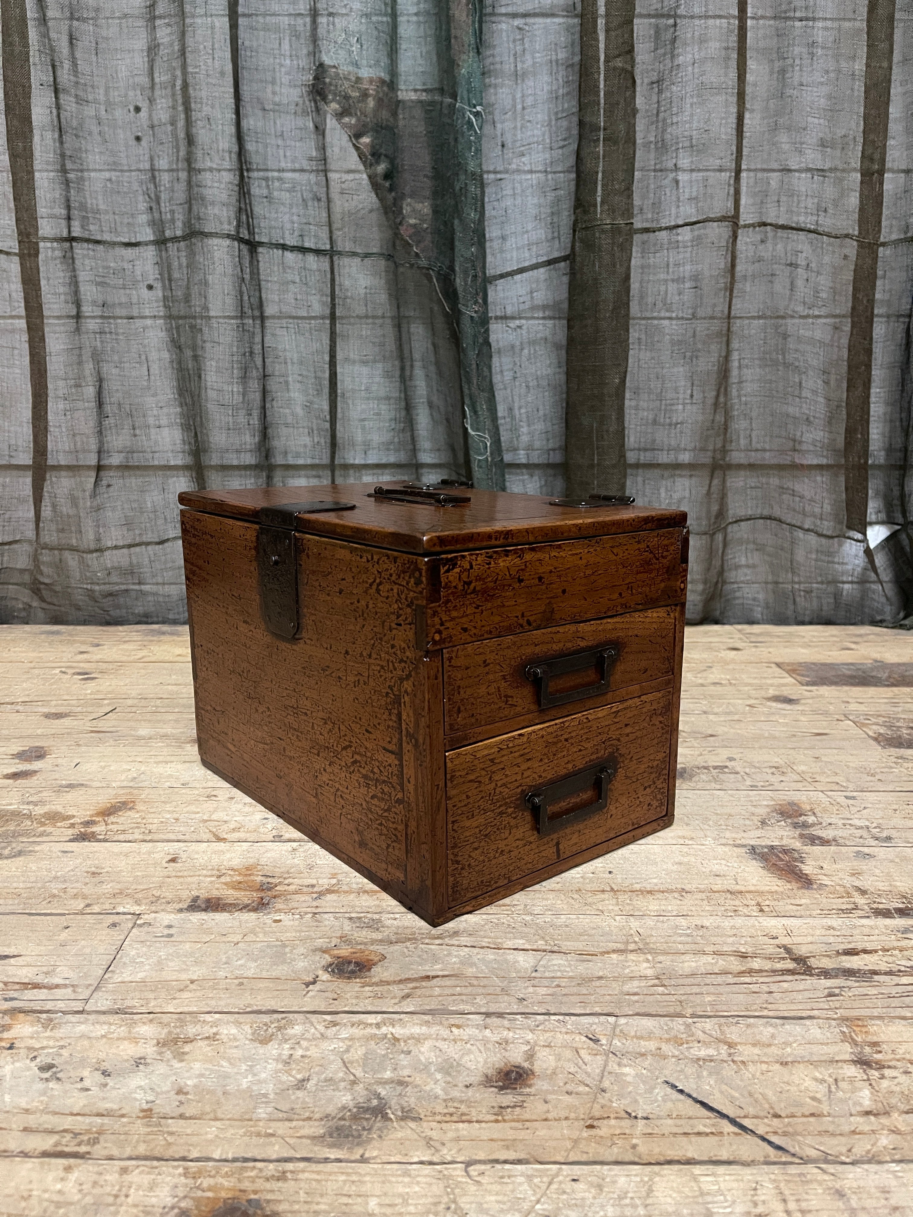 Suzuri Bako, Japanese Calligraphy Box - Elm | Meiji
