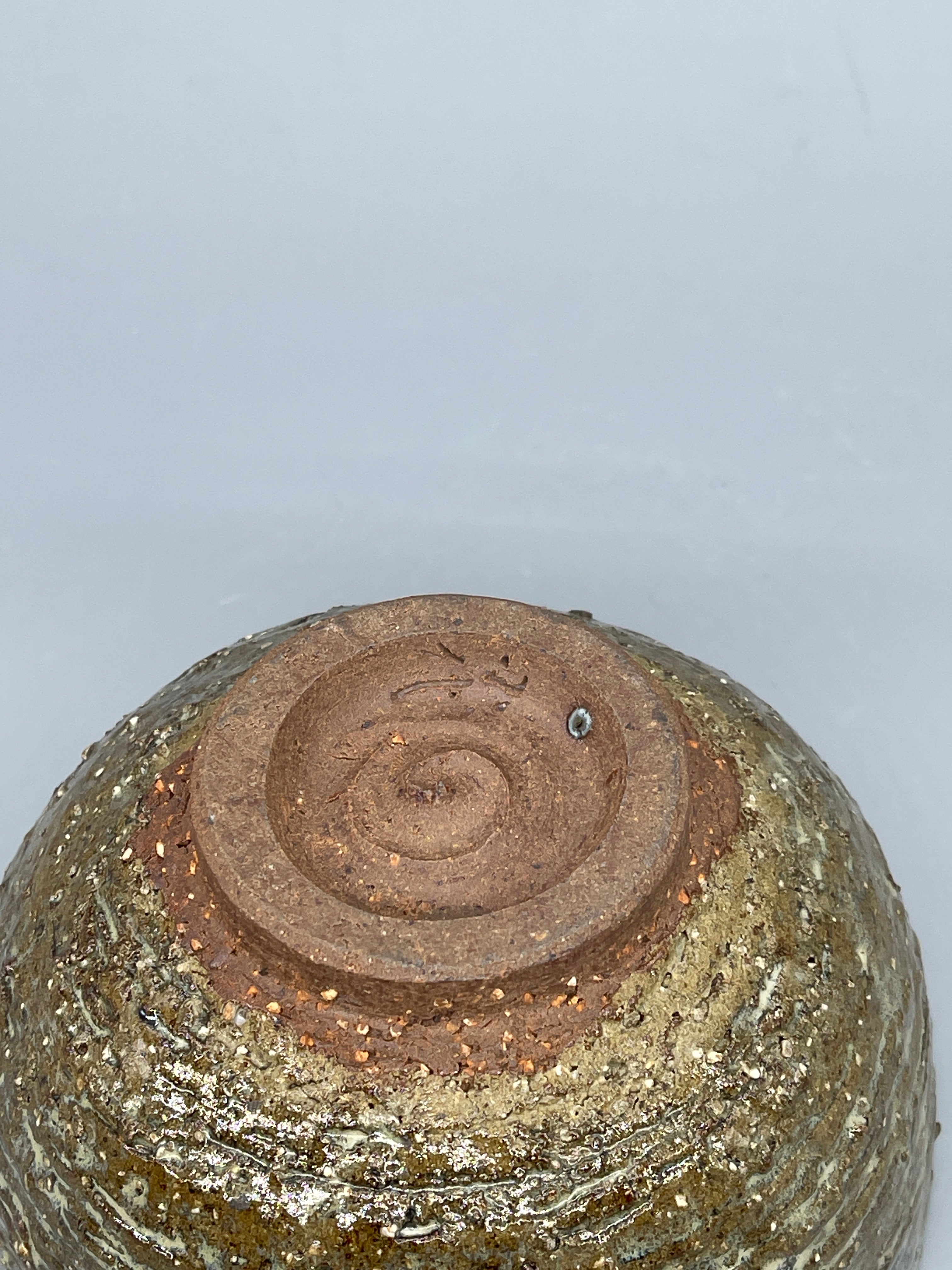 Vintage Japanese Hagi-Ware Matcha Bowl, Chawan - Earthy Green Glaze